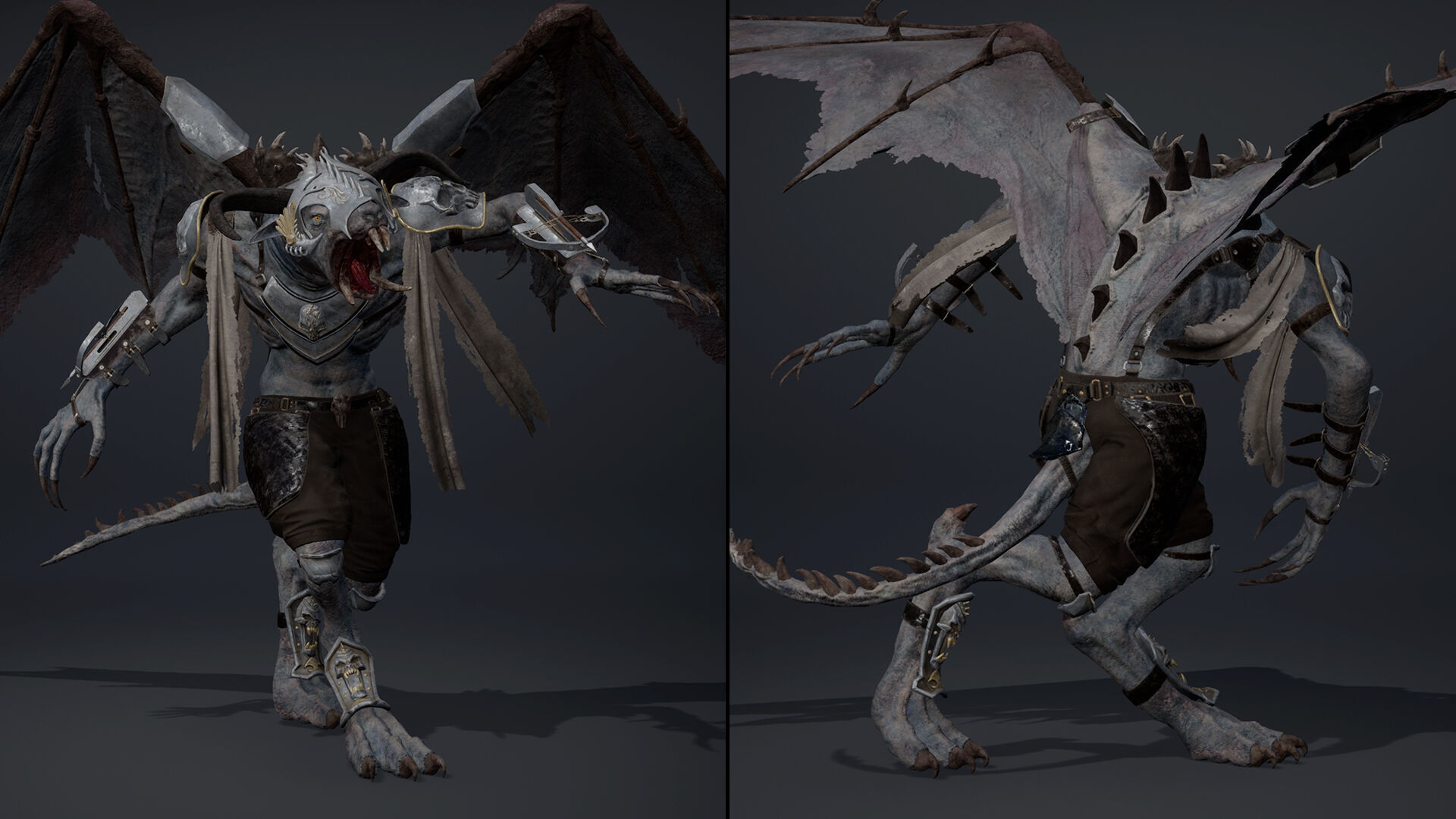 Dread Spearman ArmWing Low-poly 3D model_16