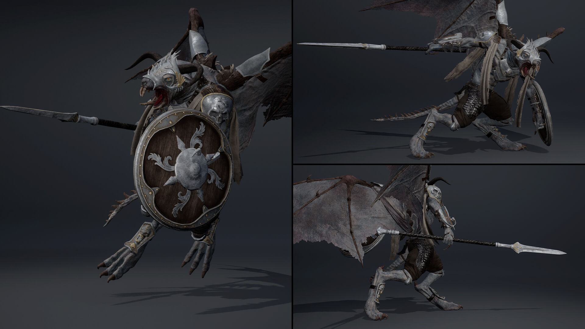 Dread Spearman ArmWing Low-poly 3D model_13