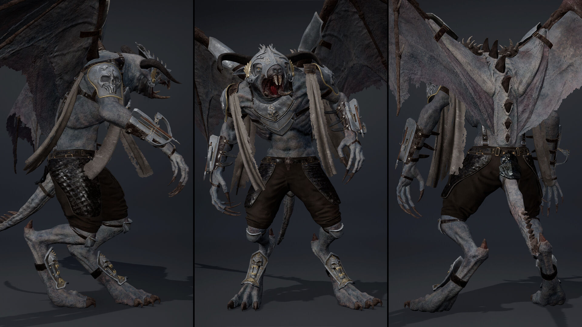 Dread Spearman ArmWing Low-poly 3D model_14