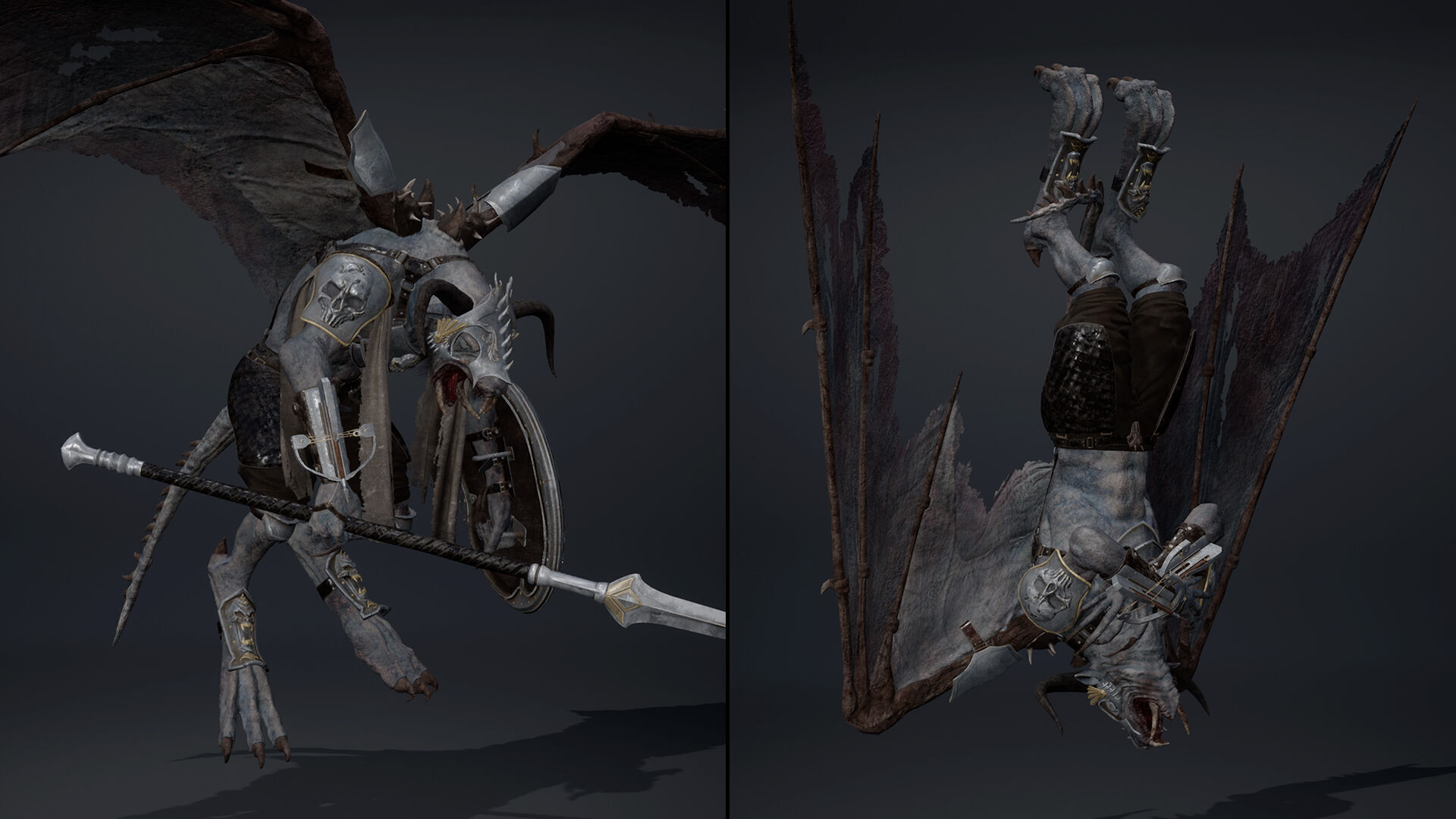 Dread Spearman ArmWing Low-poly 3D model_18