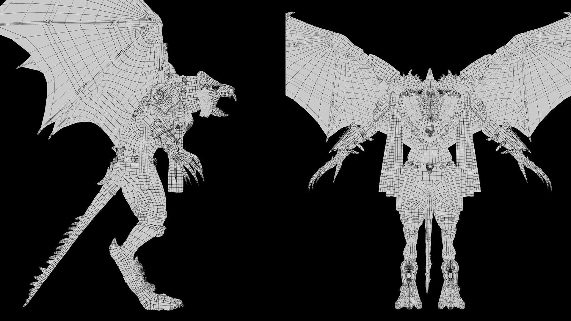 Dread Spearman ArmWing Low-poly 3D model_25