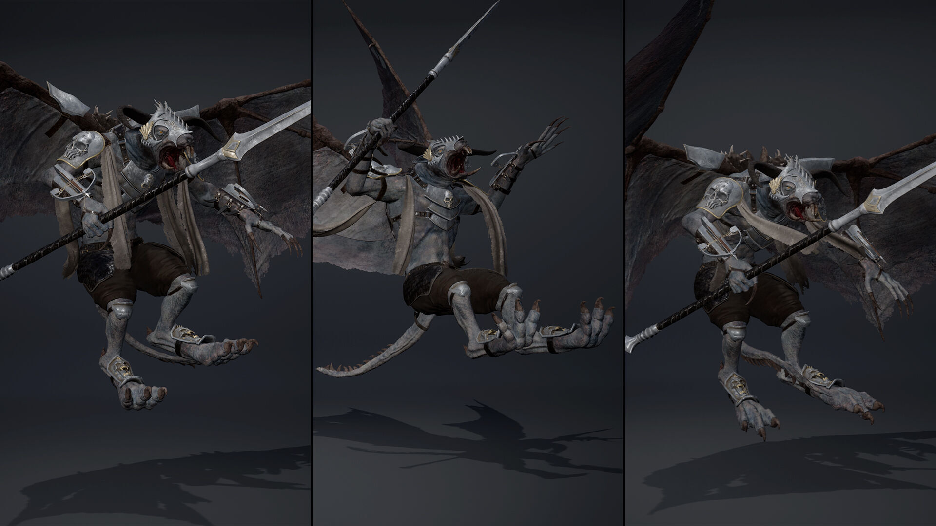 Dread Spearman ArmWing Low-poly 3D model_22