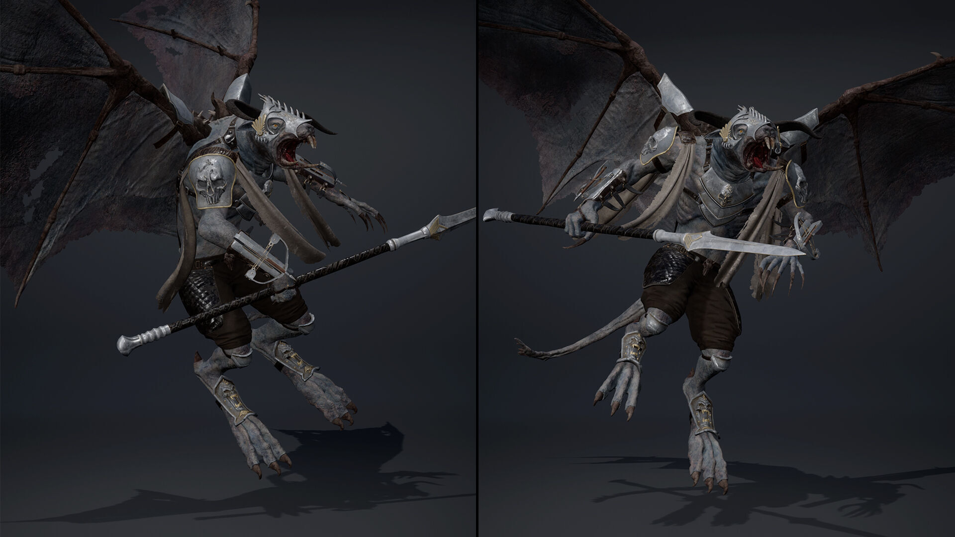 Dread Spearman ArmWing Low-poly 3D model_6