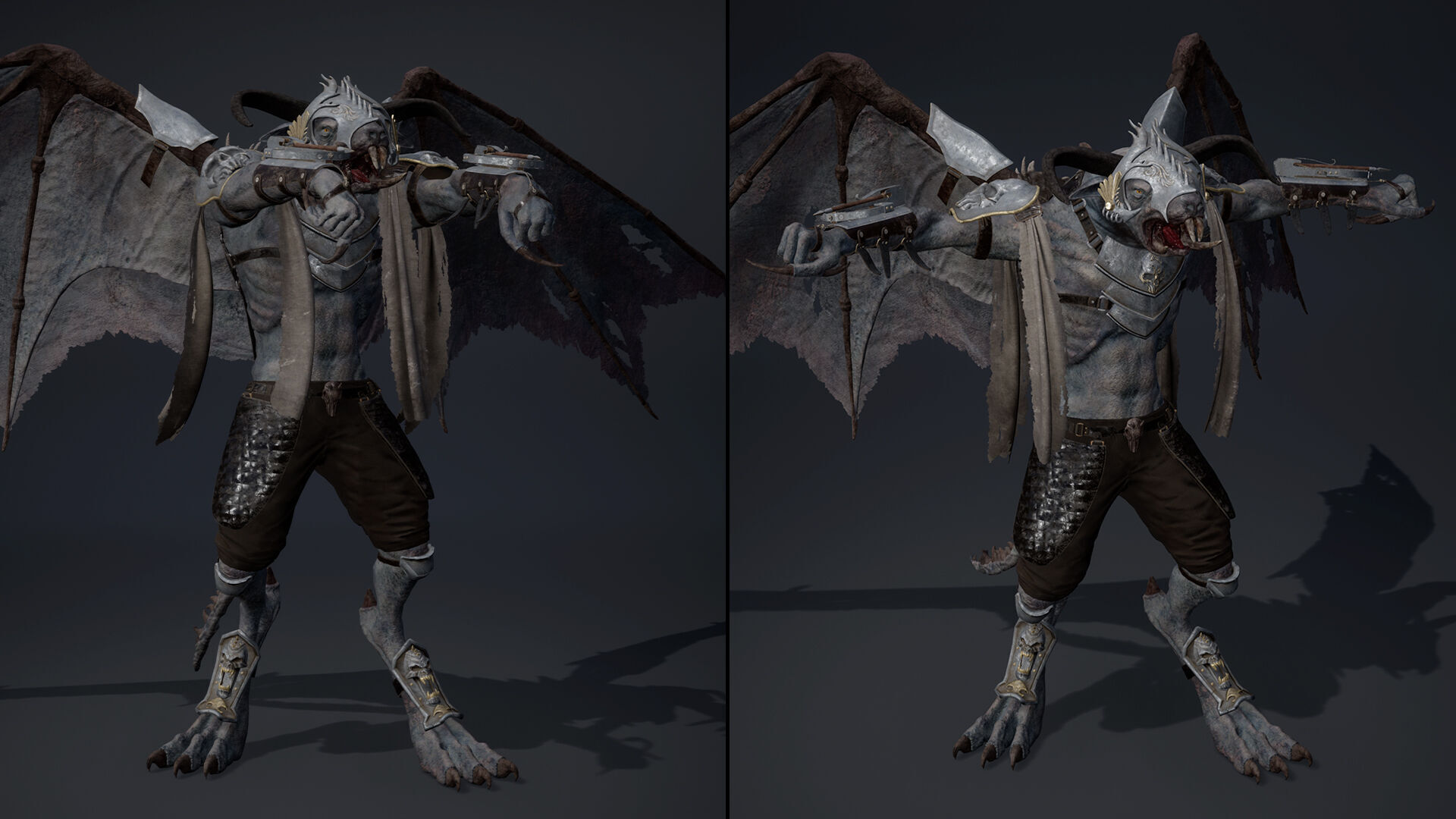 Dread Spearman ArmWing Low-poly 3D model_11