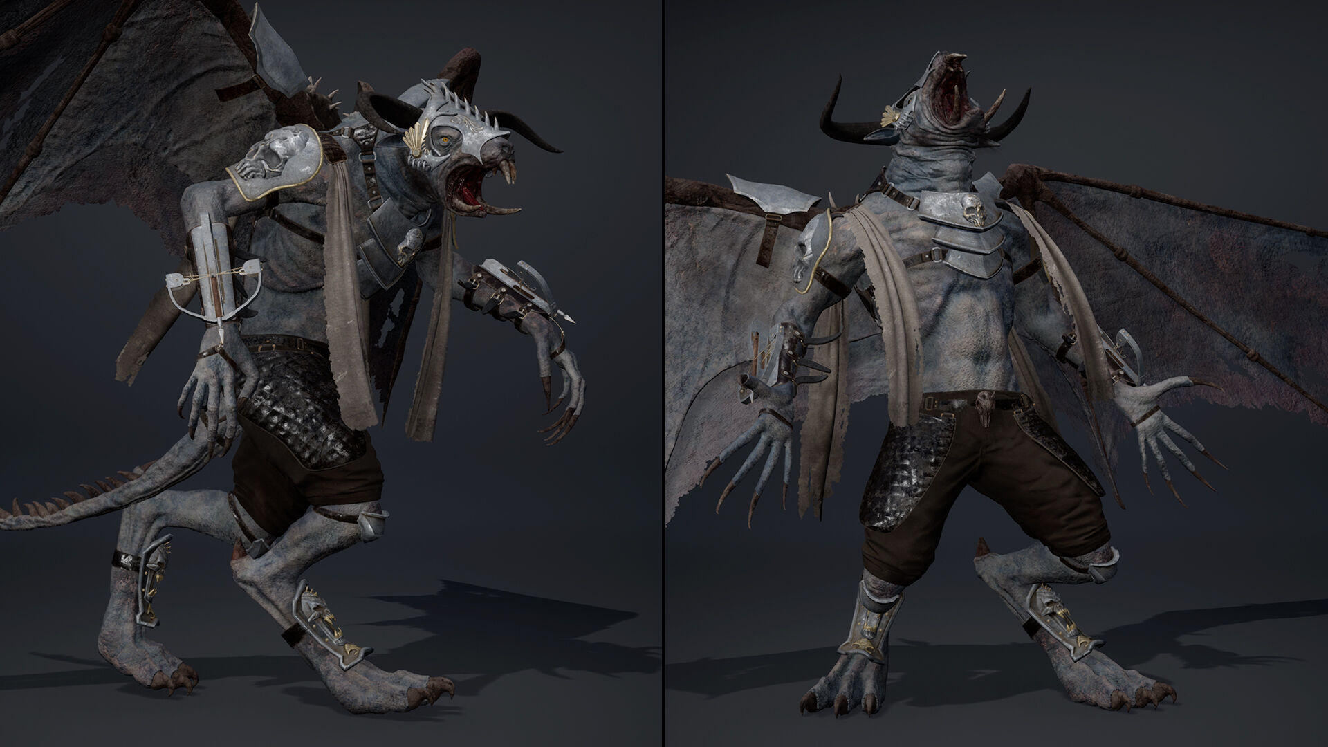 Dread Spearman ArmWing Low-poly 3D model_24