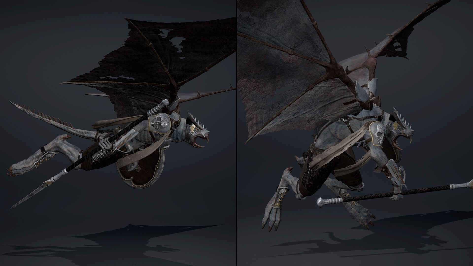 Dread Spearman ArmWing Low-poly 3D model_19