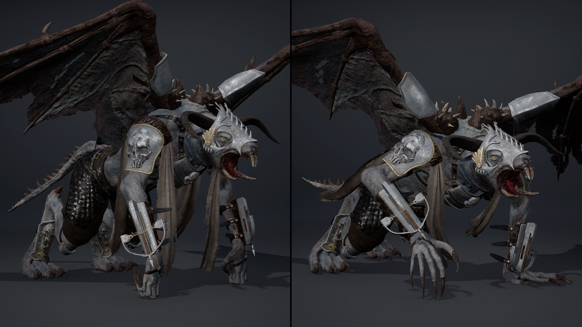 Dread Spearman ArmWing Low-poly 3D model_15