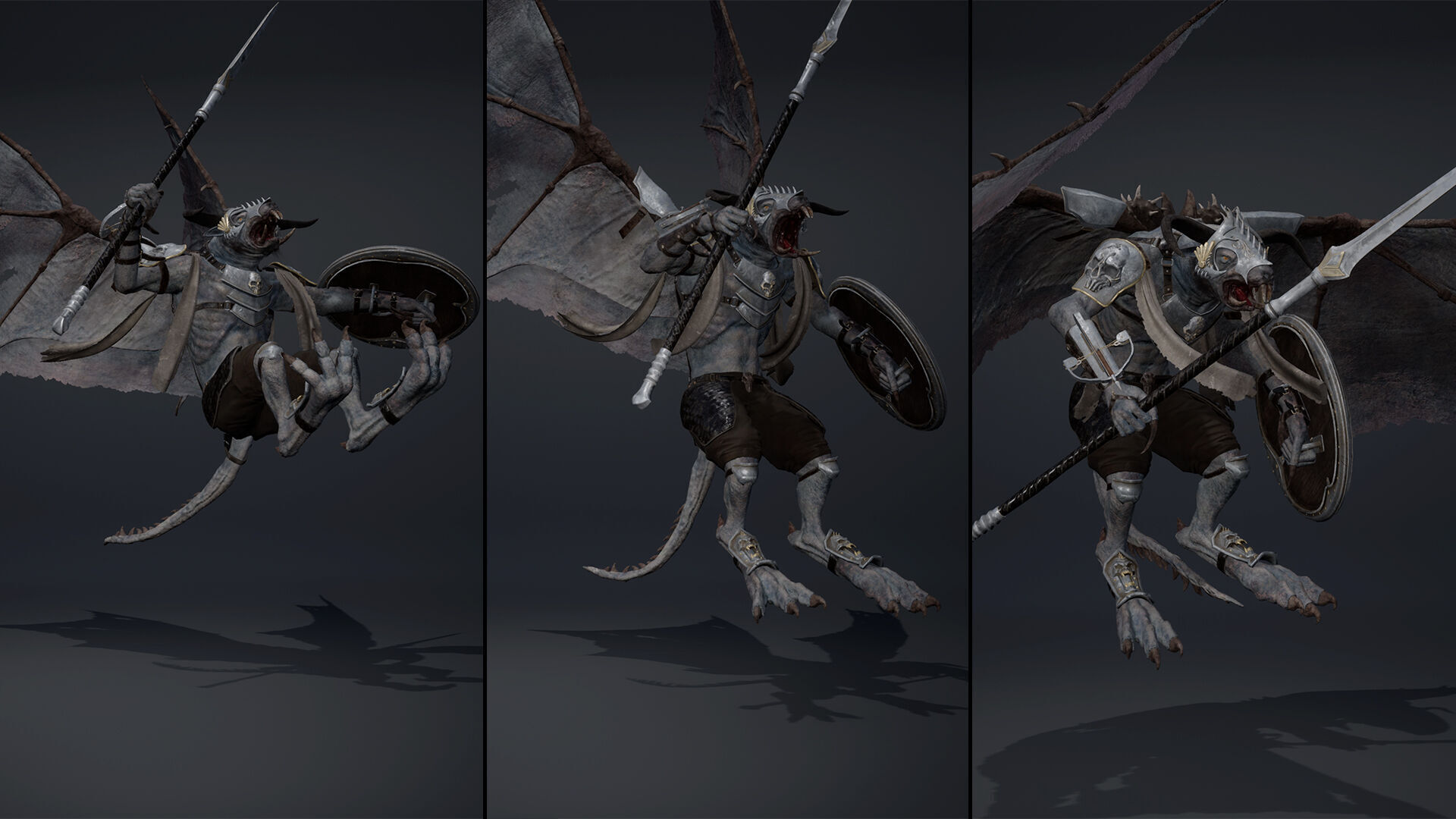 Dread Spearman ArmWing Low-poly 3D model_21