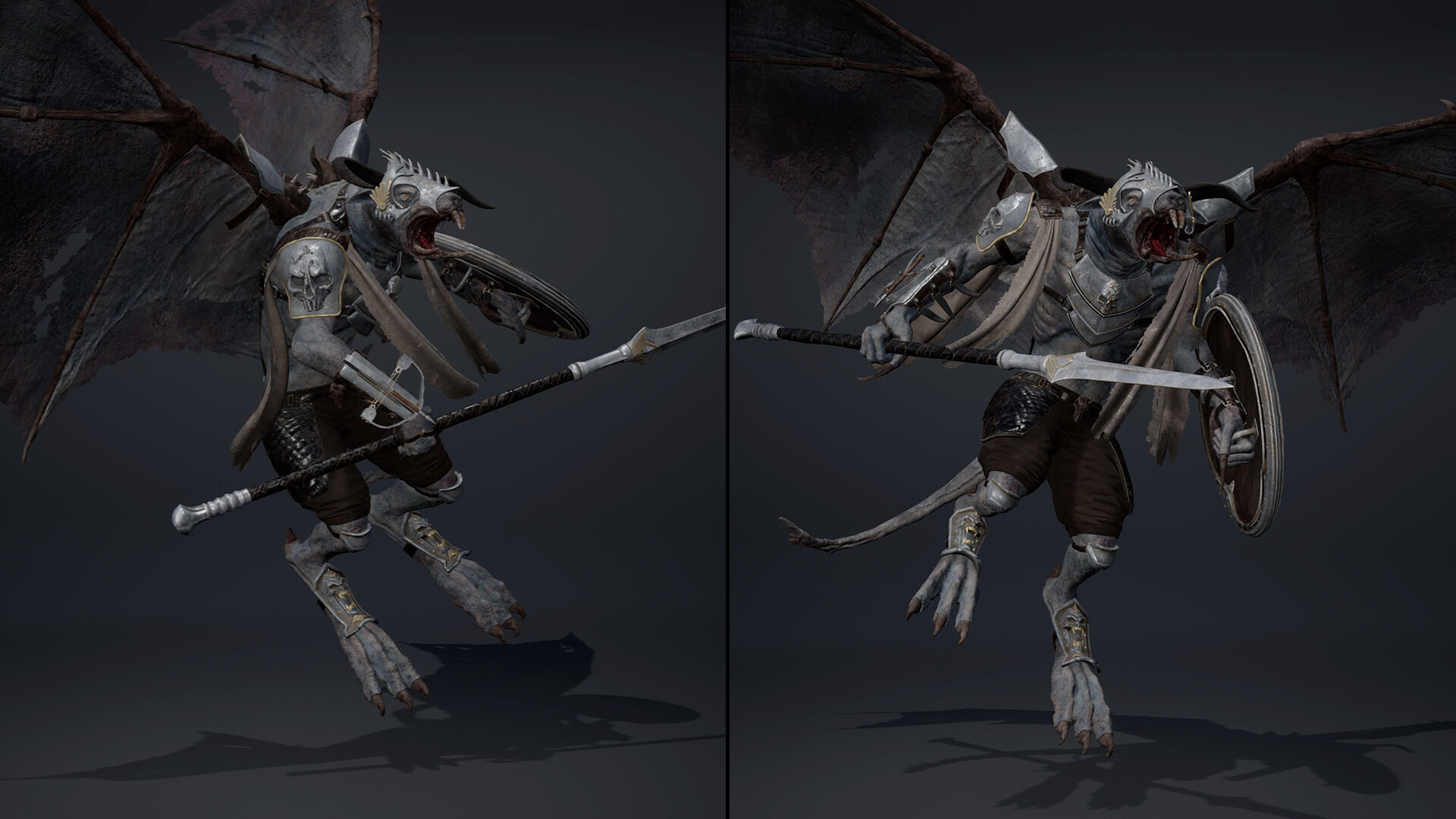 Dread Spearman ArmWing Low-poly 3D model_17