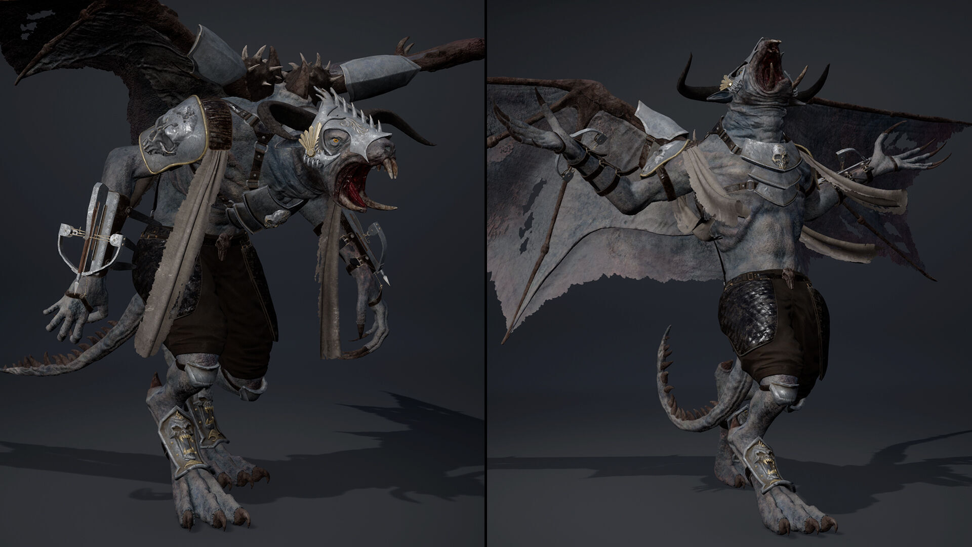 Dread Spearman ArmWing Low-poly 3D model_23