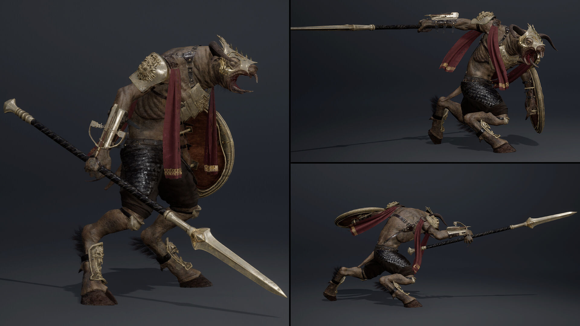 Dread Spearman Arm2 Low-poly 3D model_7