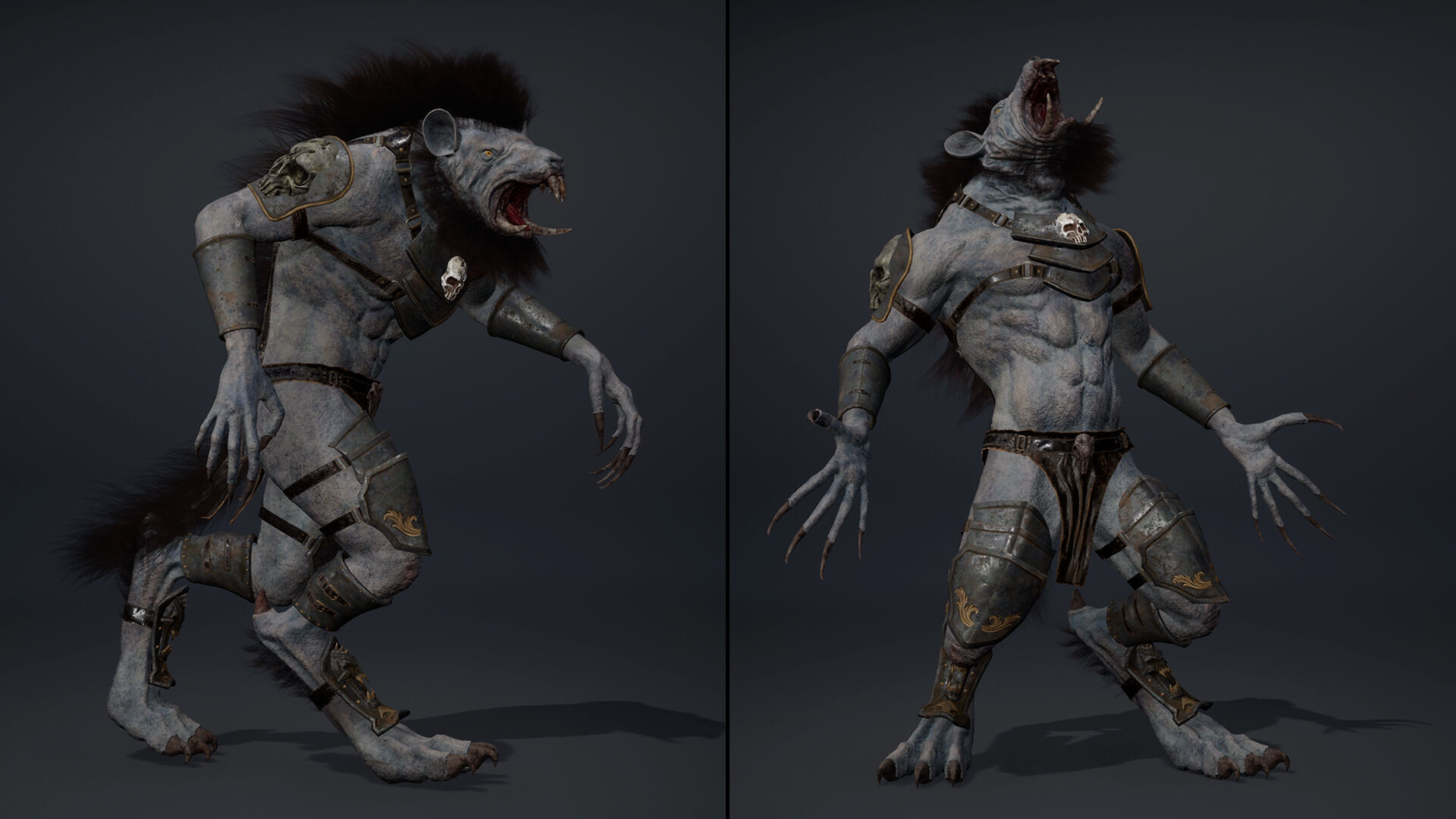 Dread Spearman Arm1 Brutal Low-poly 3D model_13