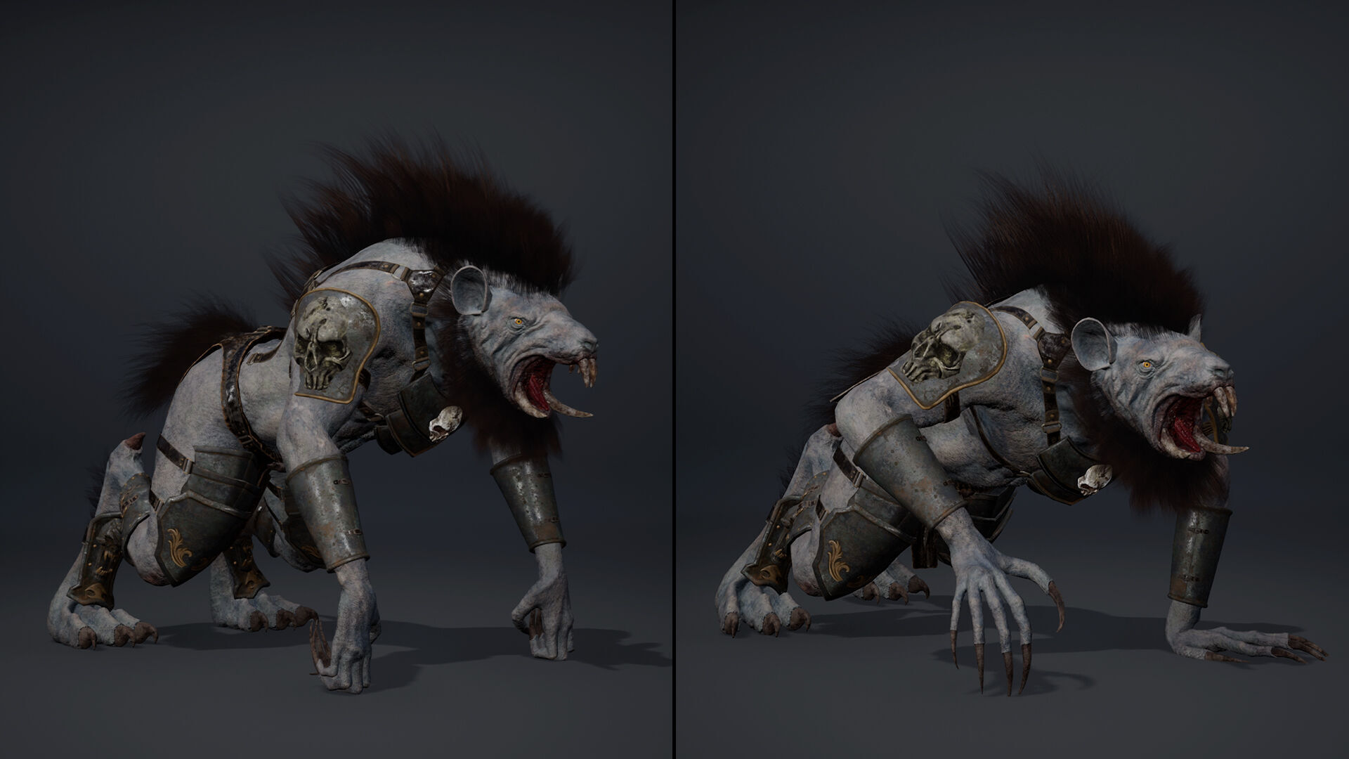 Dread Spearman Arm1 Brutal Low-poly 3D model_9