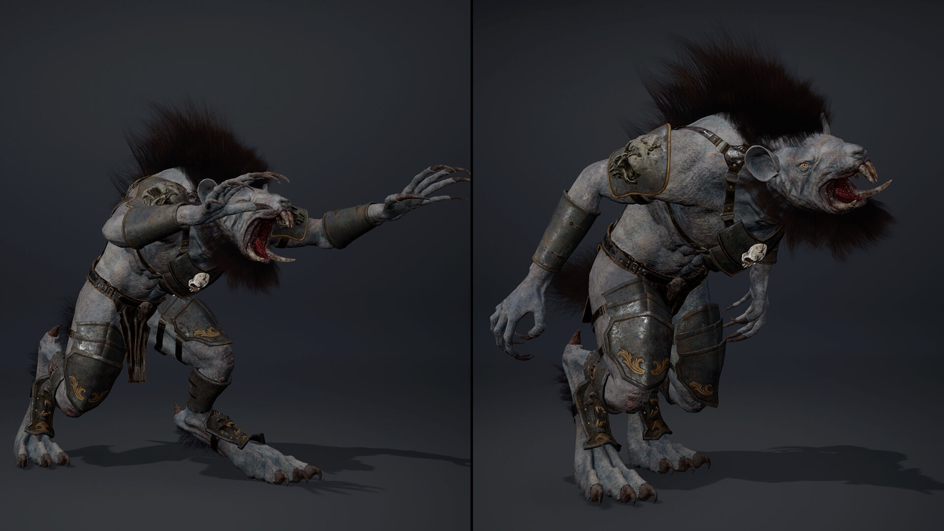 Dread Spearman Arm1 Brutal Low-poly 3D model_11