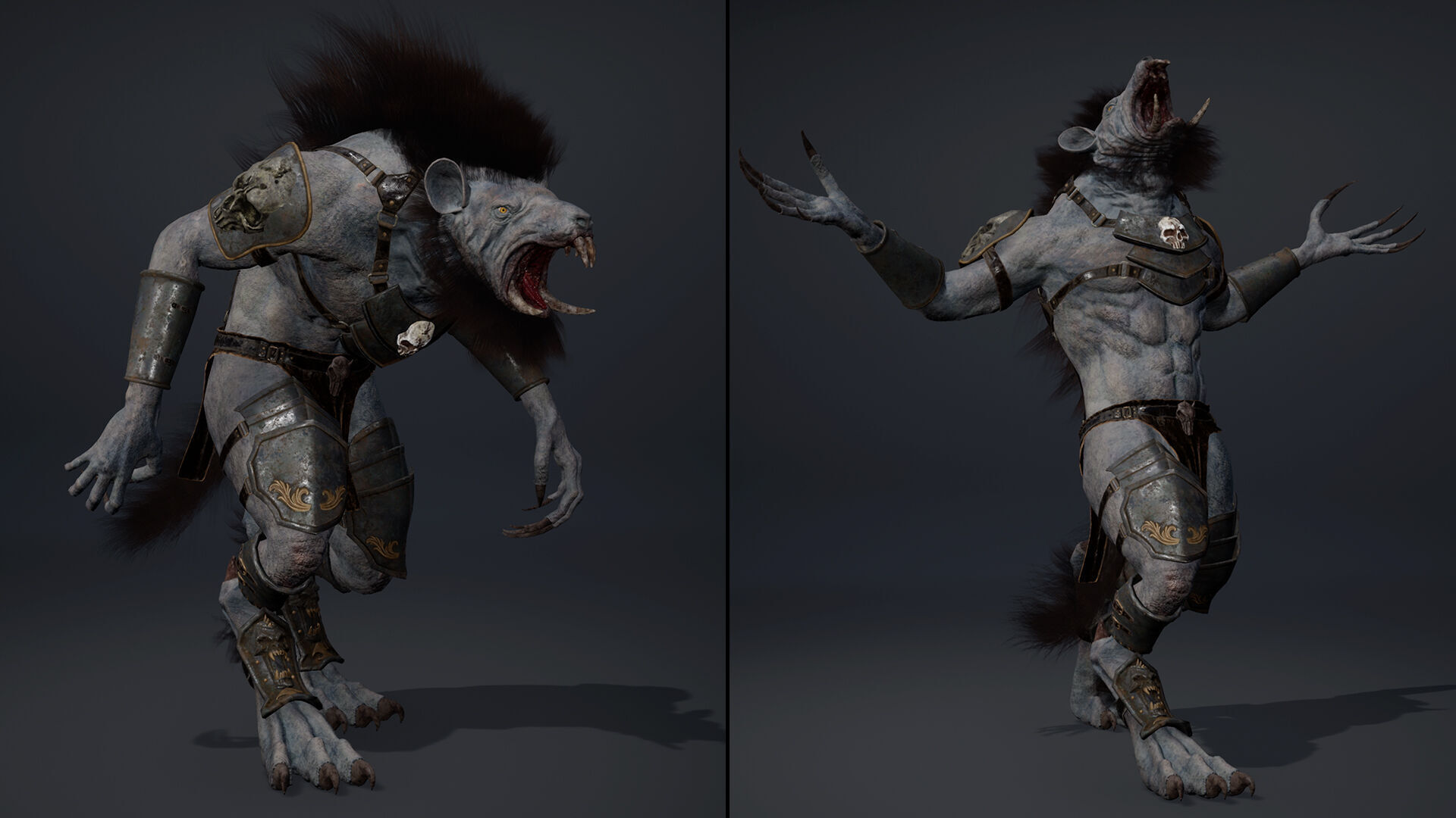 Dread Spearman Arm1 Brutal Low-poly 3D model_14