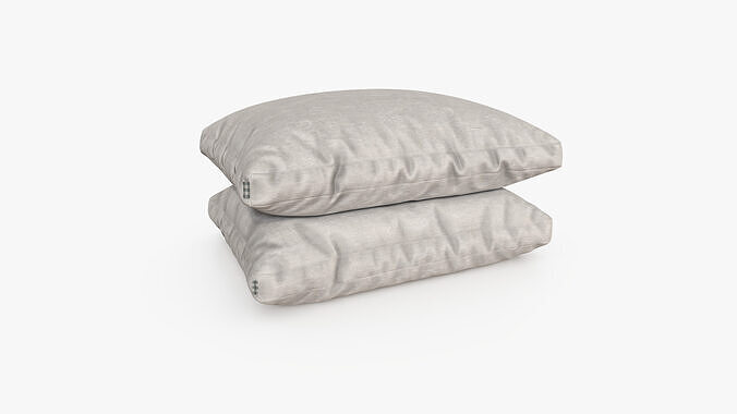 Pillows Base White Low-poly 3D model