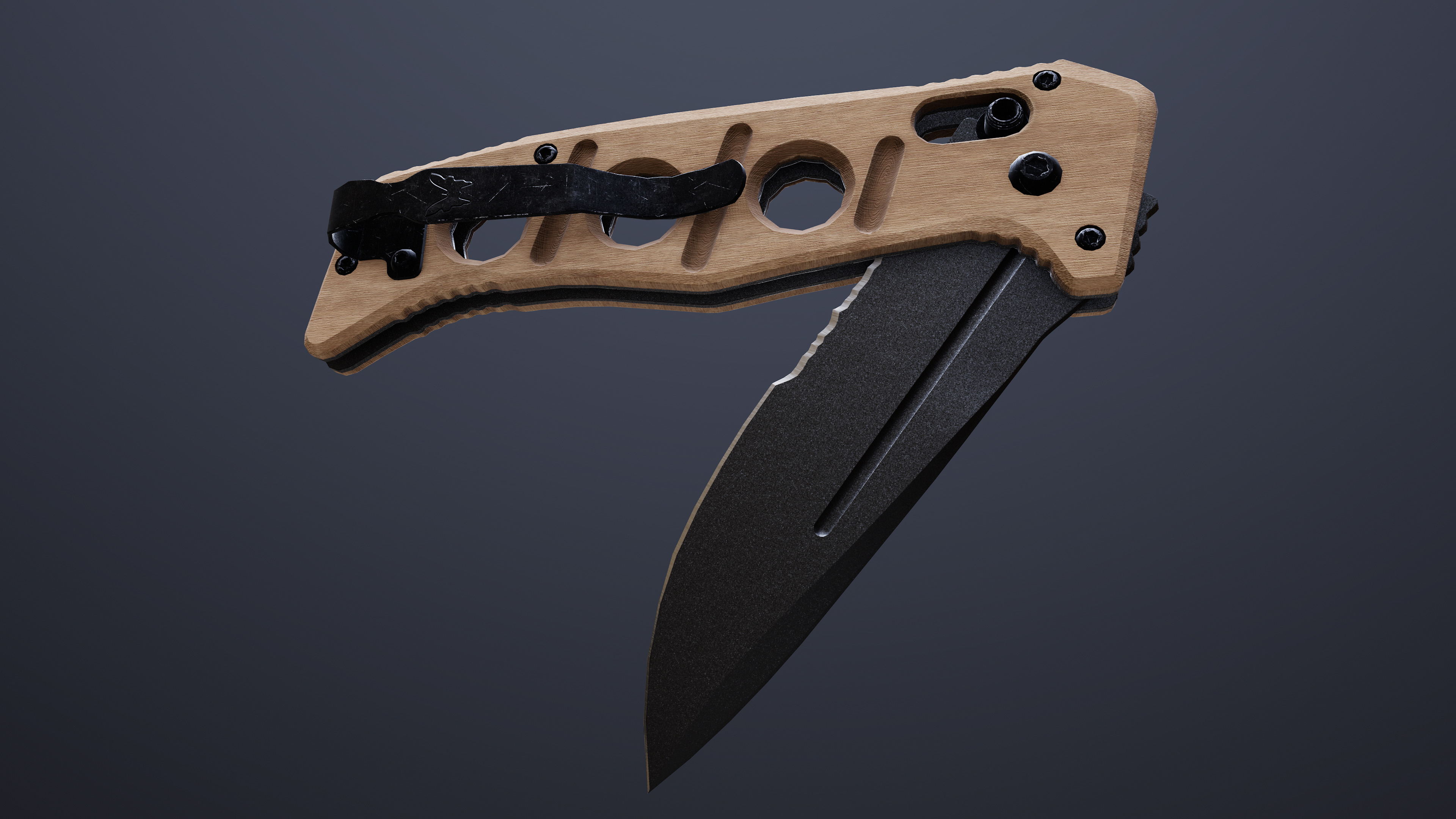 Benchmade Knives Free low-poly 3D model_3
