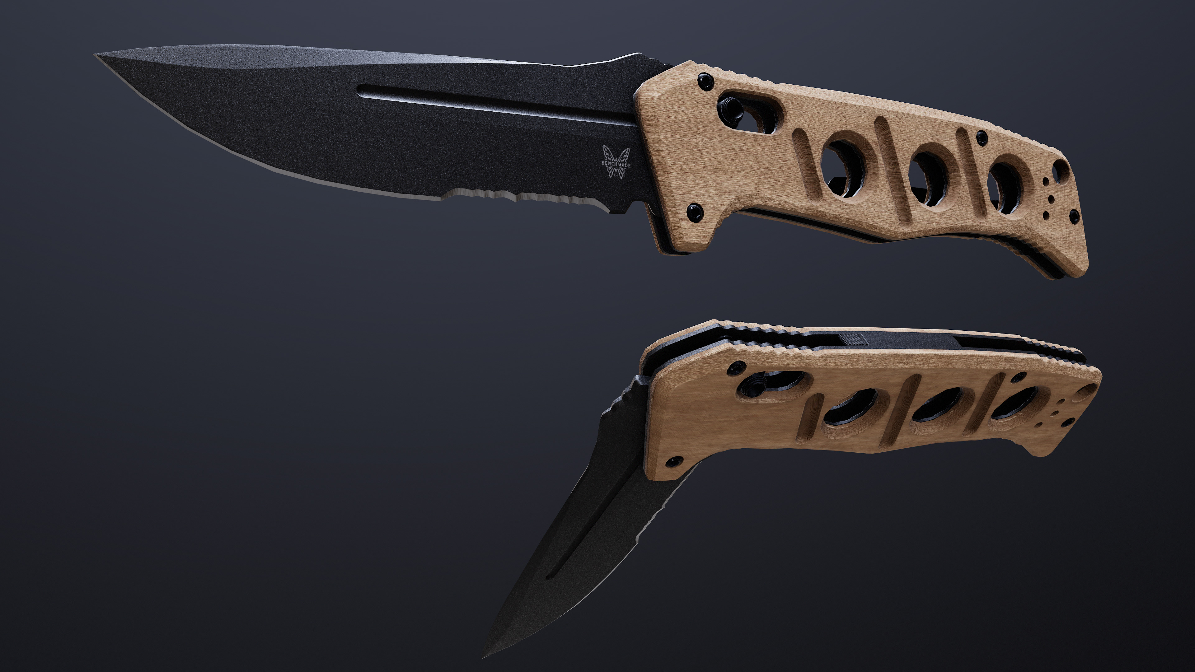Benchmade Knives Free low-poly 3D model_6