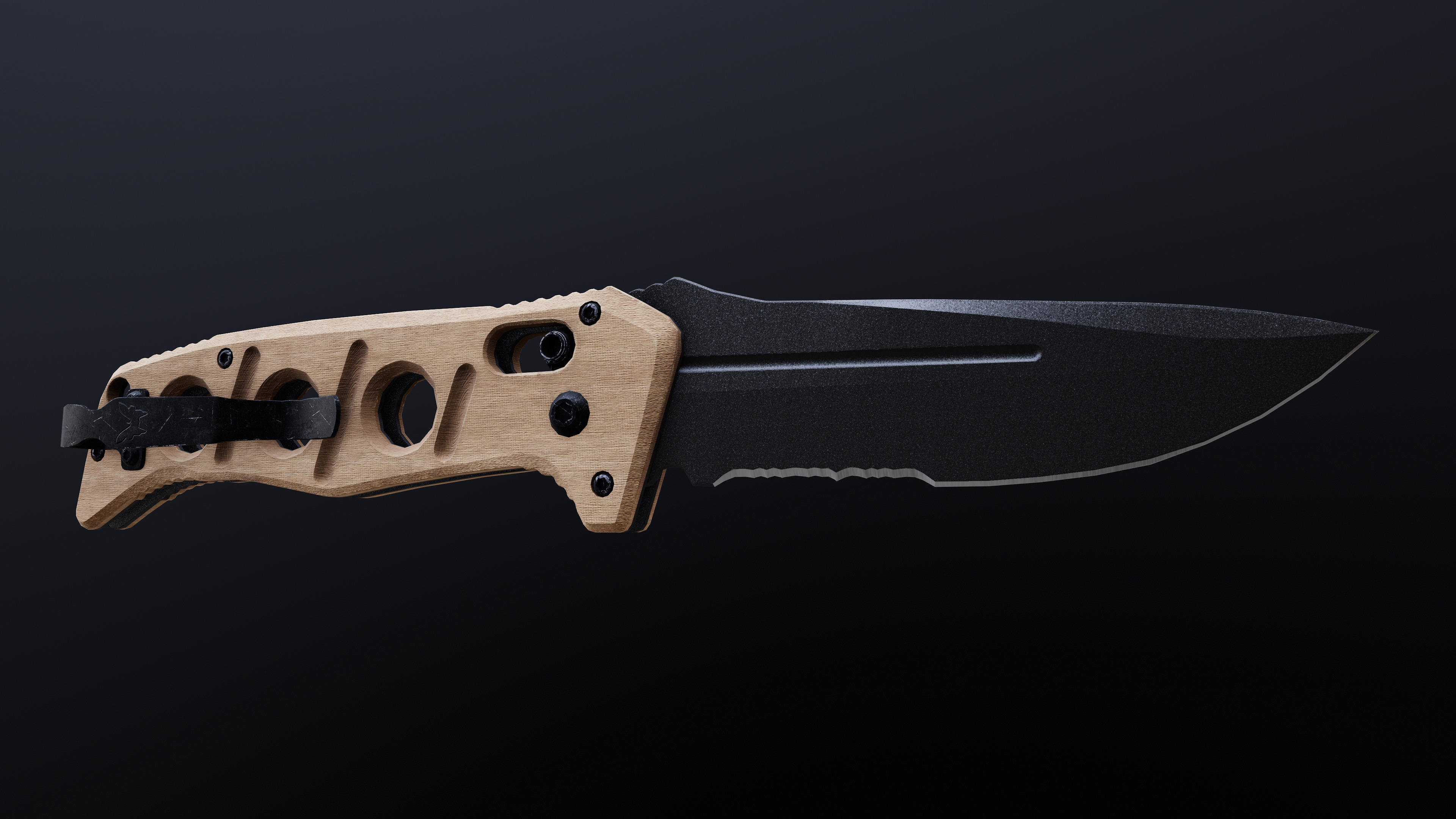 Benchmade Knives Free low-poly 3D model_4