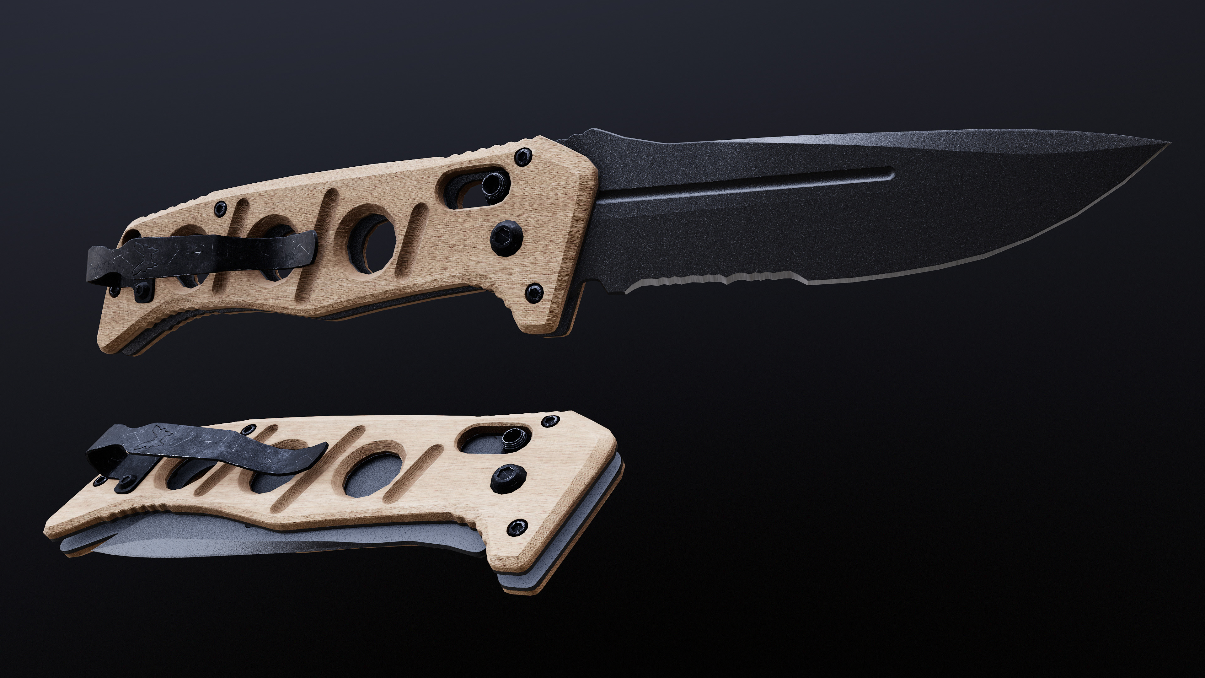 Benchmade Knives Free low-poly 3D model_5