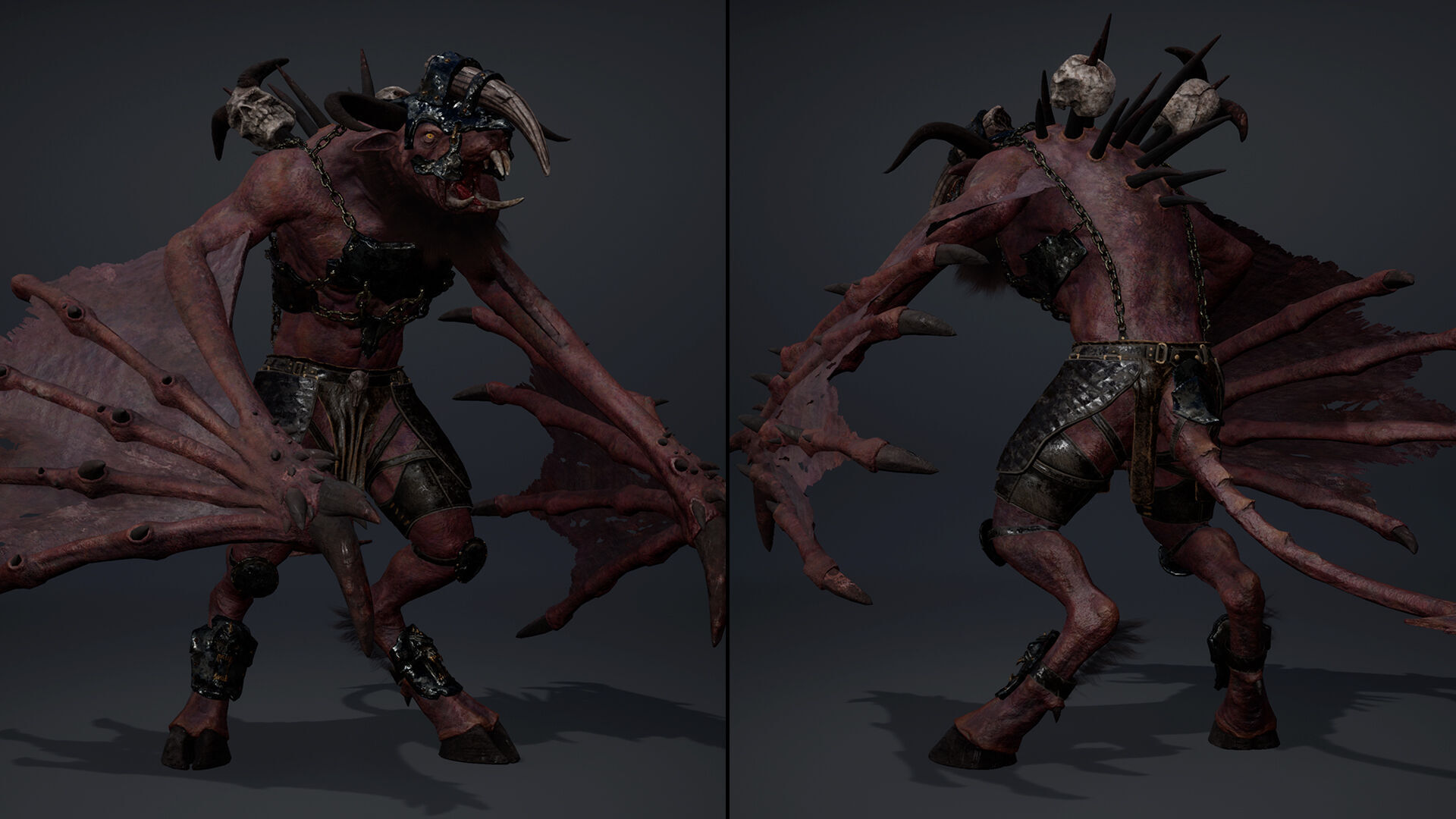 Dread Brutal Wing2 Low-poly 3D model_5