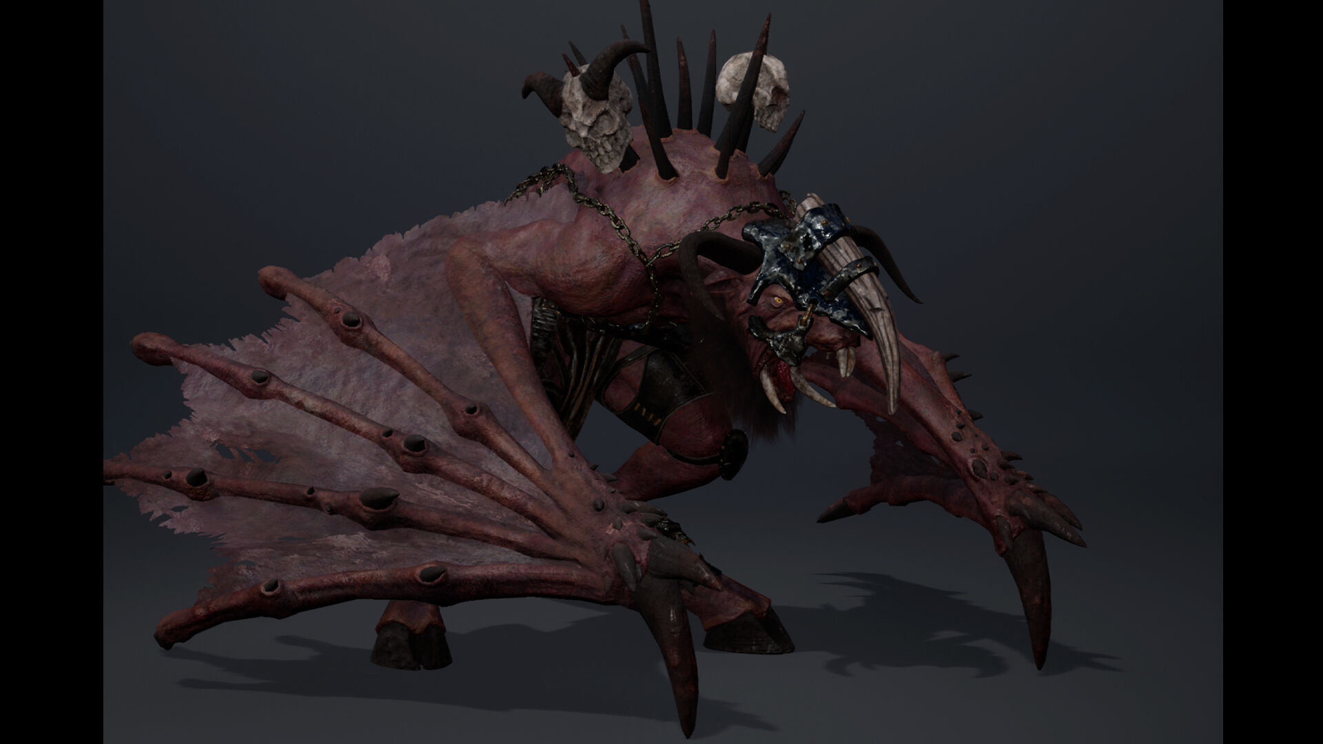 Dread Brutal Wing2 Low-poly 3D model_8