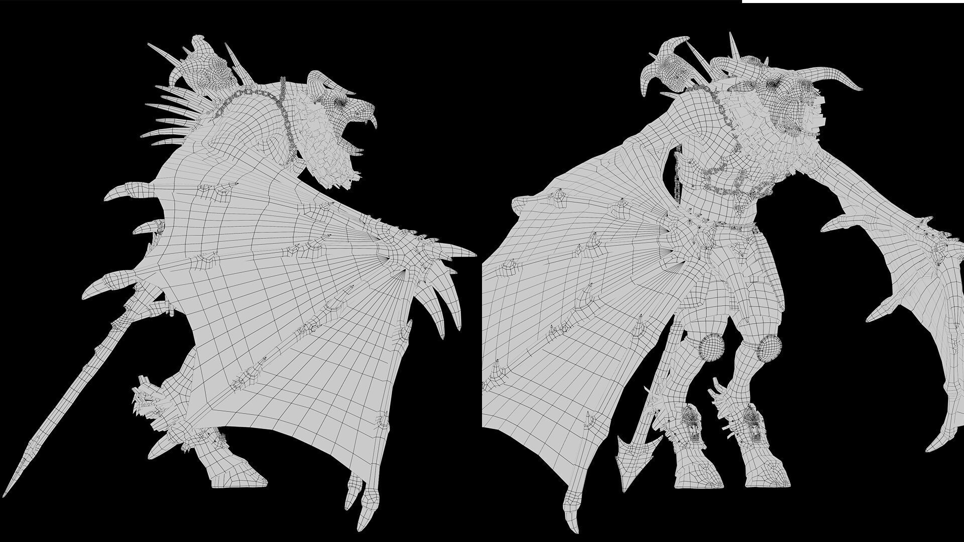 Dread Brutal Wing2 Low-poly 3D model_14