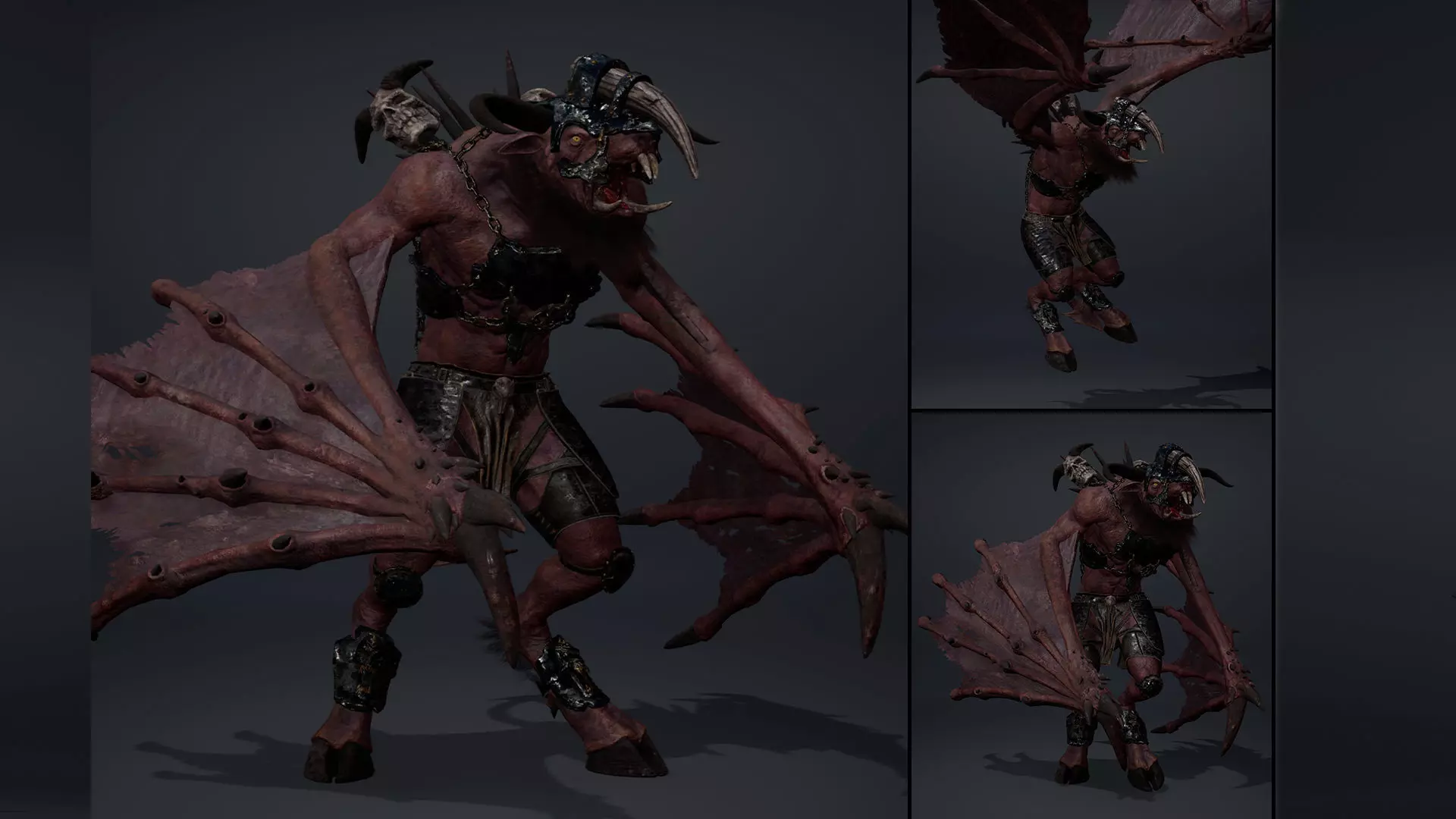 Dread Brutal Wing2 Low-poly 3D model_0