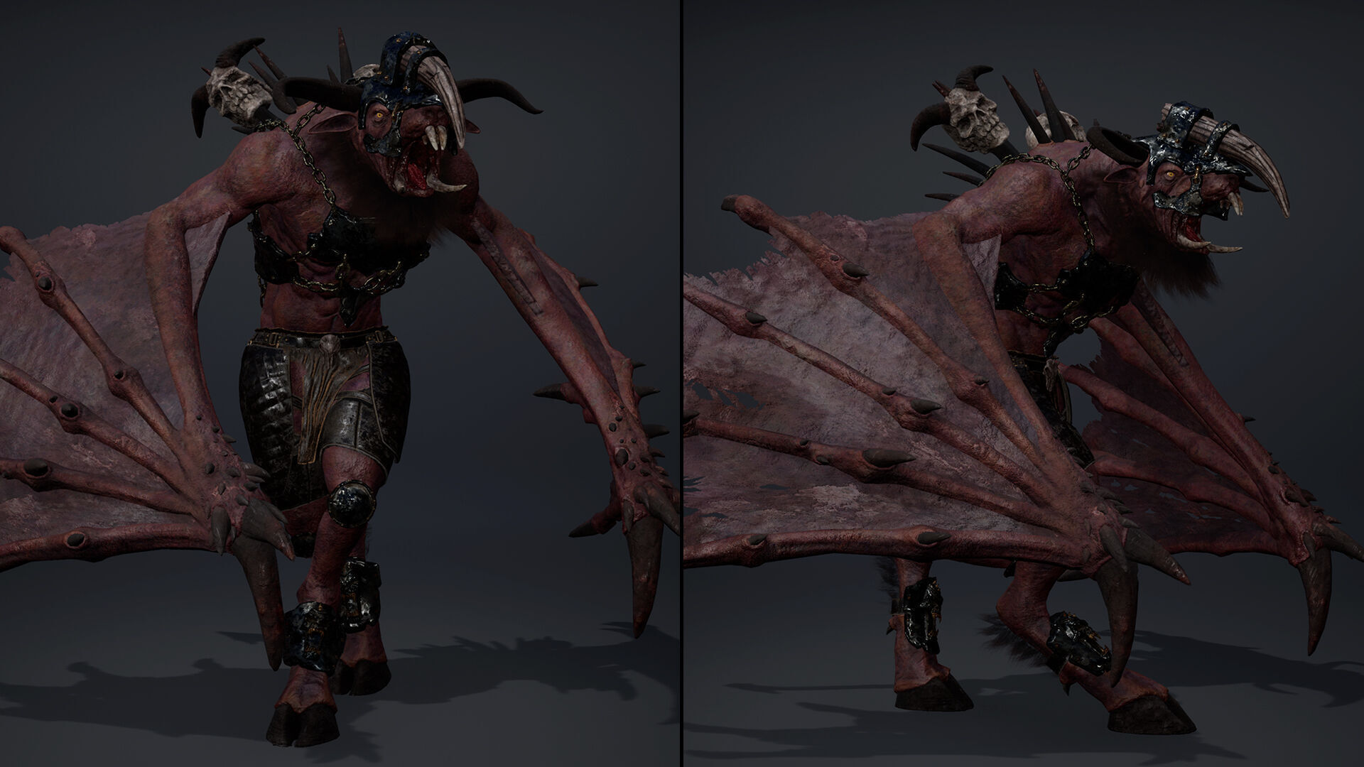 Dread Brutal Wing2 Low-poly 3D model_10