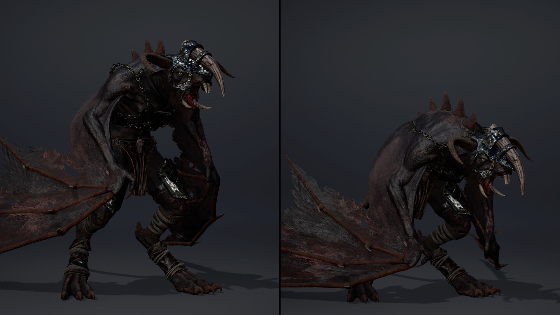 Dread Brutal Wing1 Low-poly 3D model_14