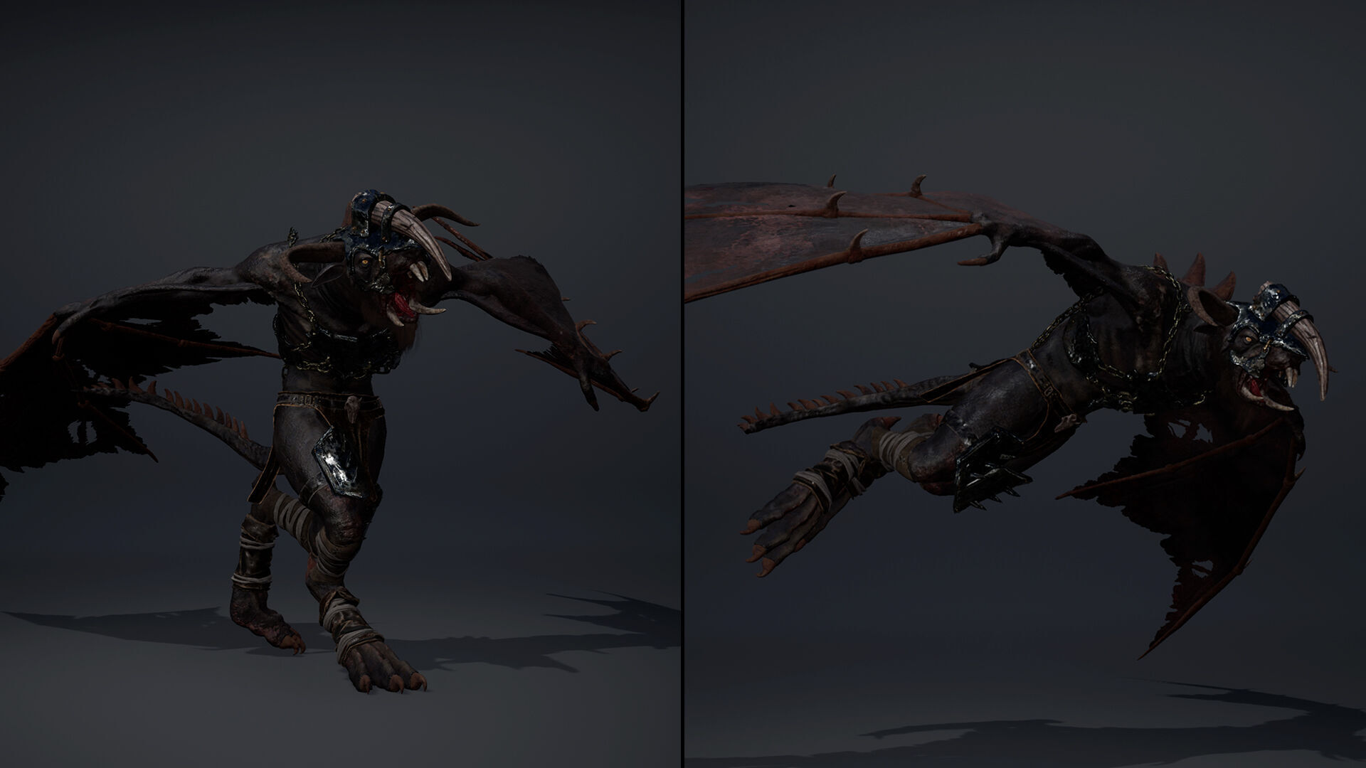 Dread Brutal Wing1 Low-poly 3D model_12