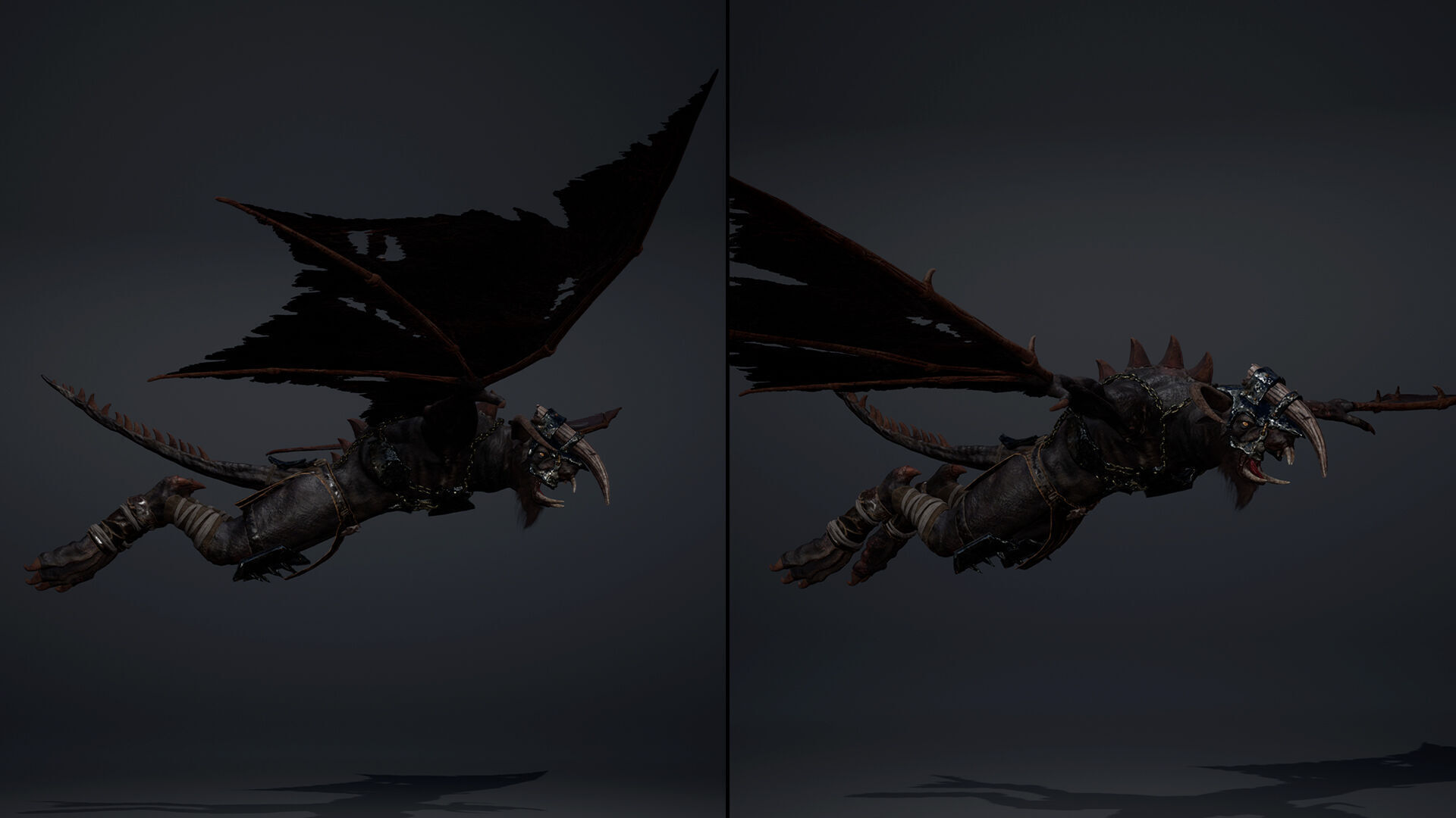 Dread Brutal Wing1 Low-poly 3D model_6
