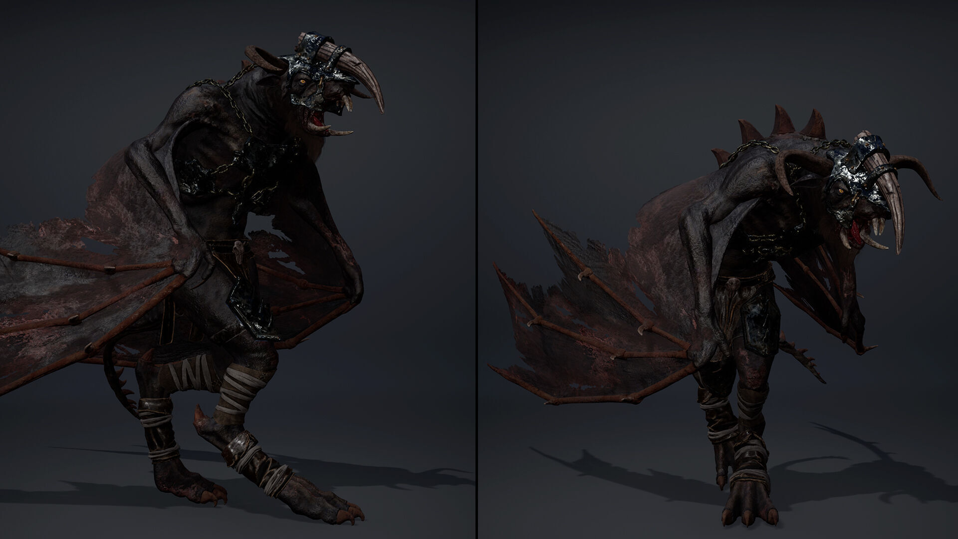 Dread Brutal Wing1 Low-poly 3D model_13