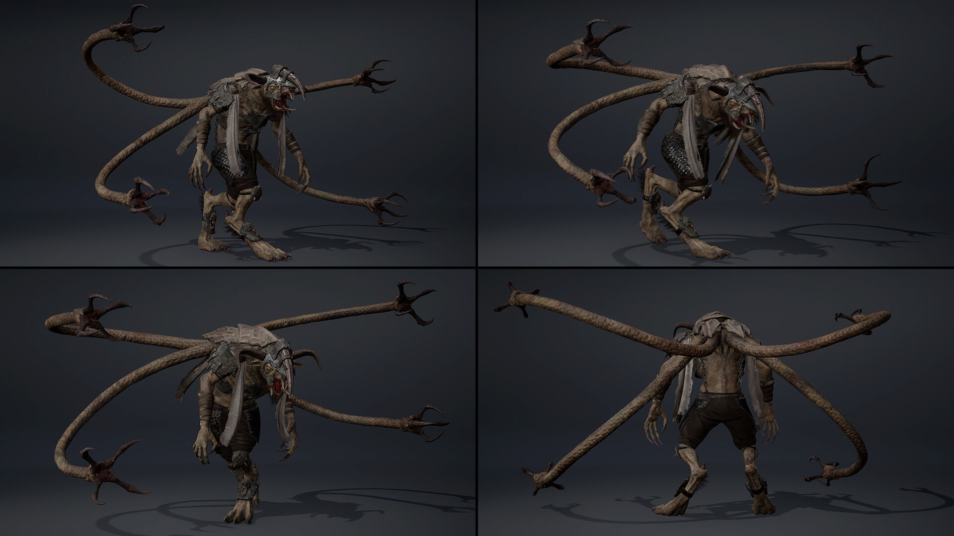 Dread Brutal Tentacle Low-poly 3D model_14