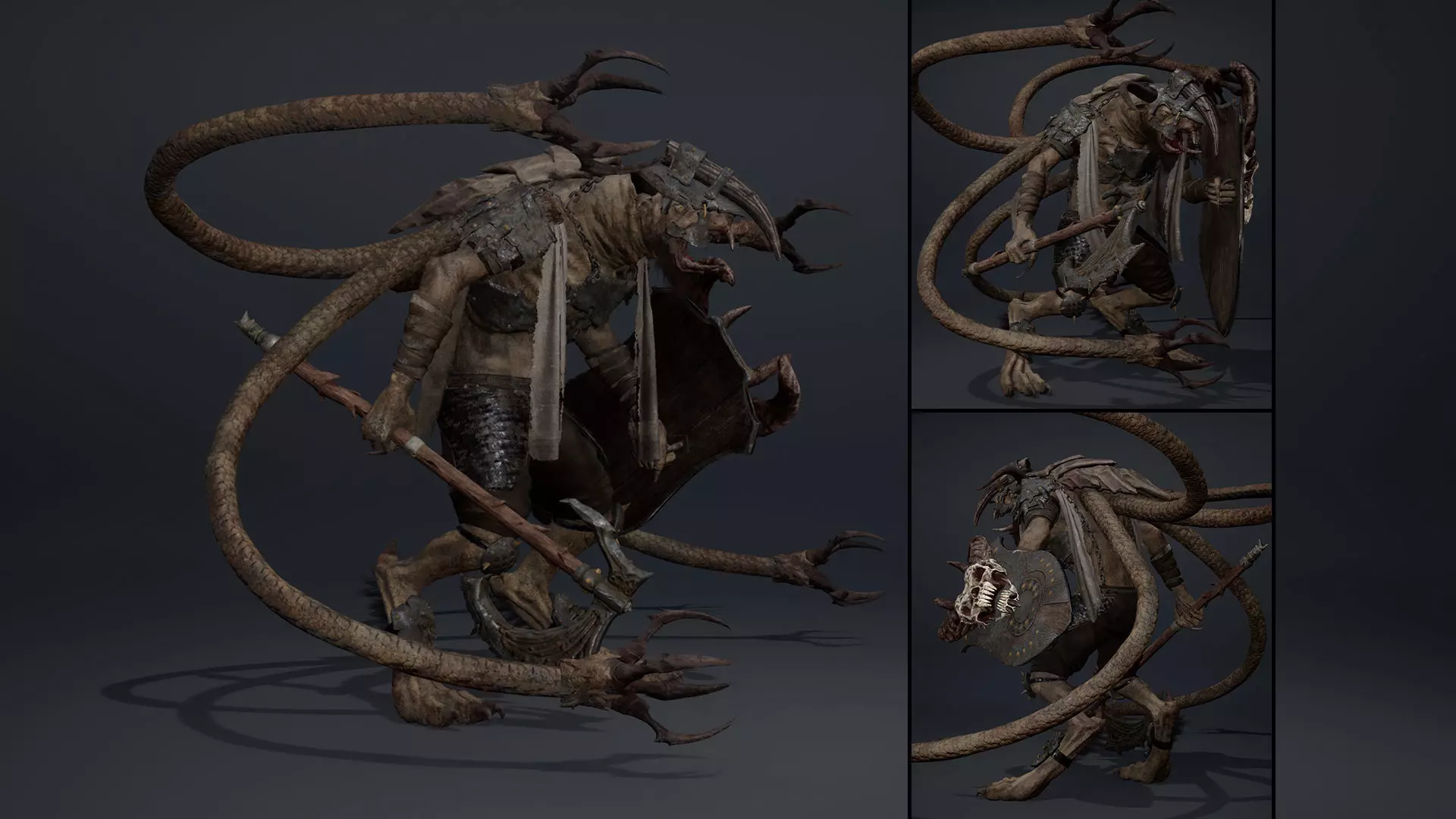 Dread Brutal Tentacle Low-poly 3D model_0