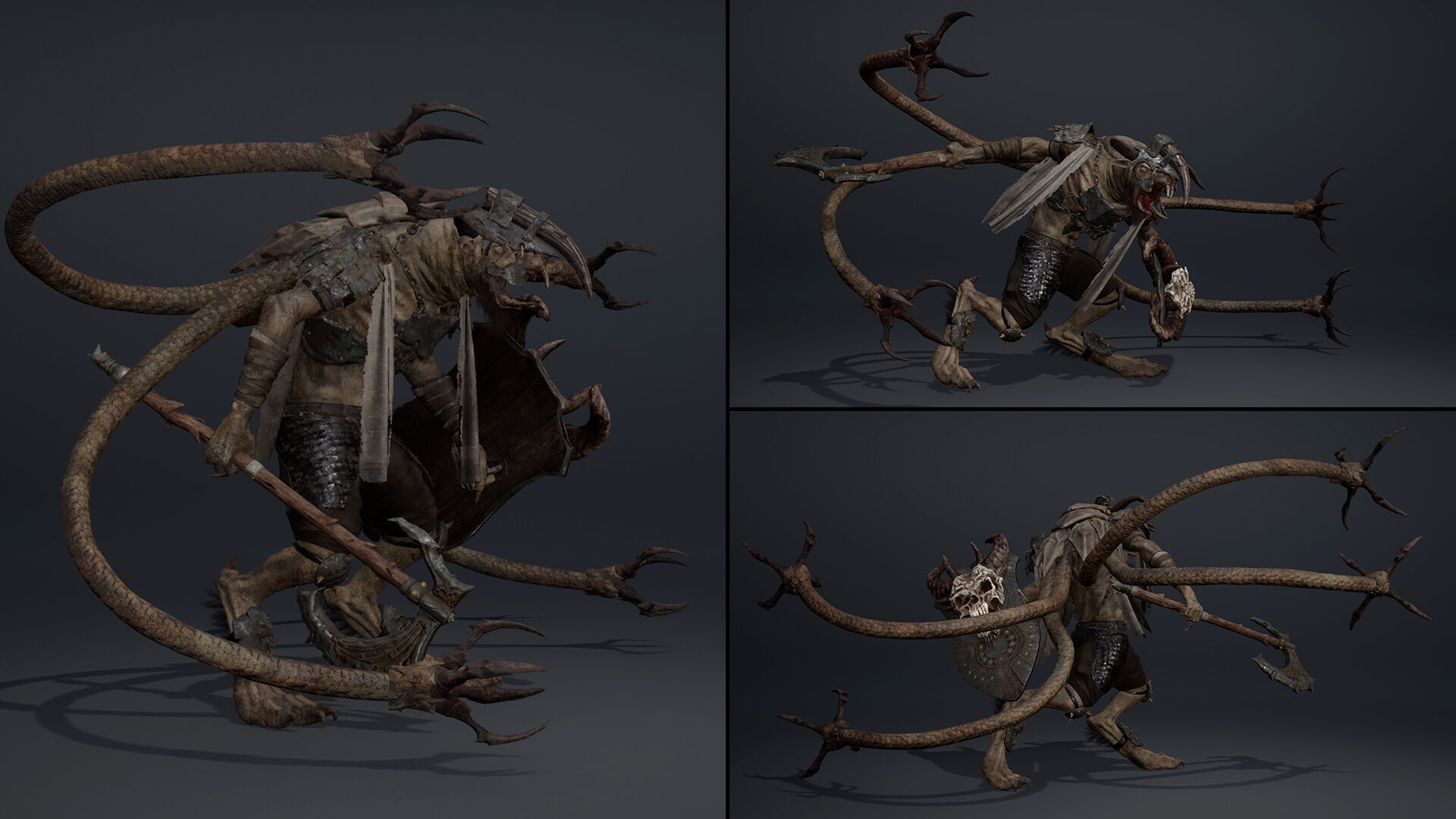 Dread Brutal Tentacle Low-poly 3D model_6