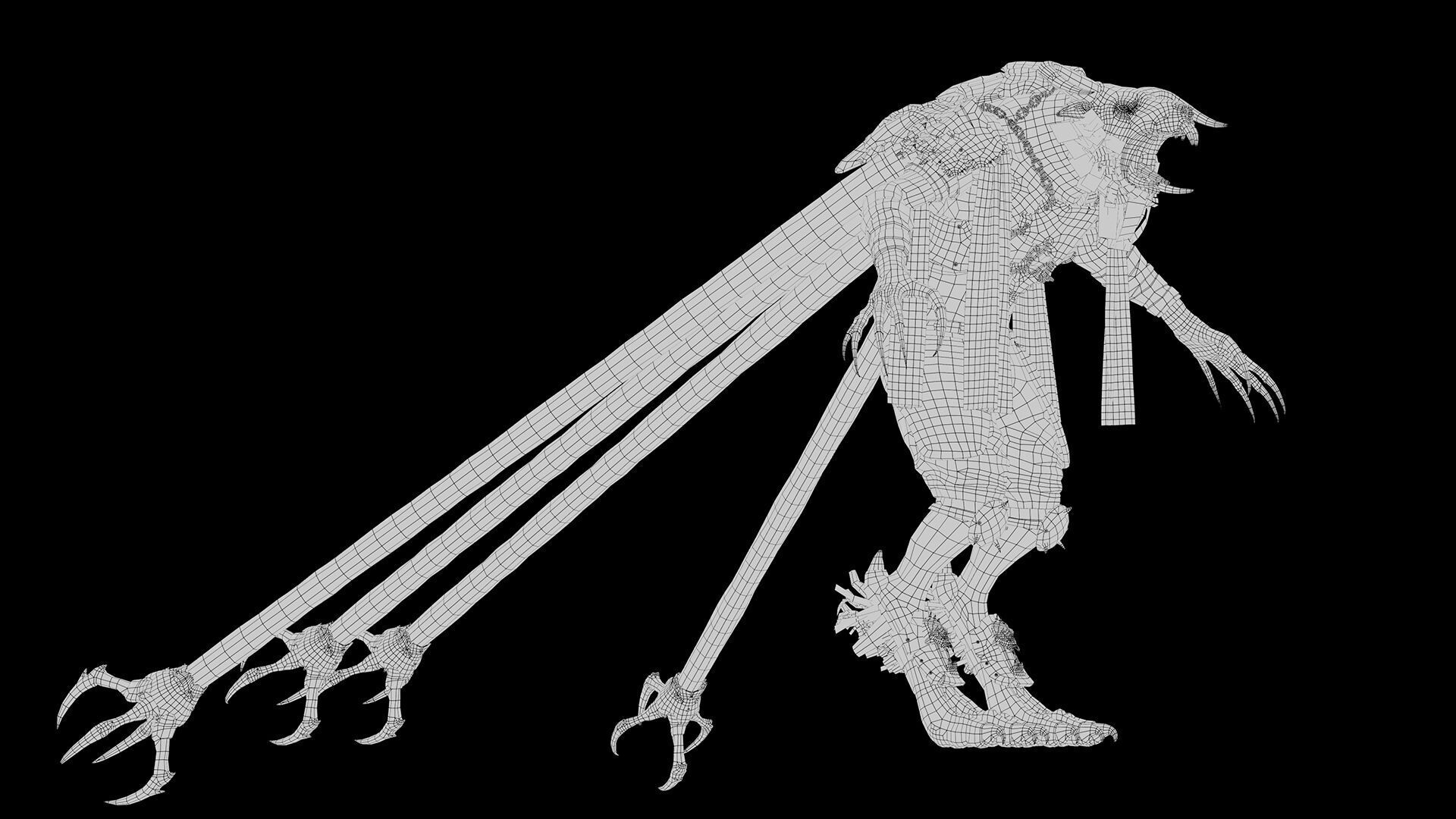 Dread Brutal Tentacle Low-poly 3D model_19