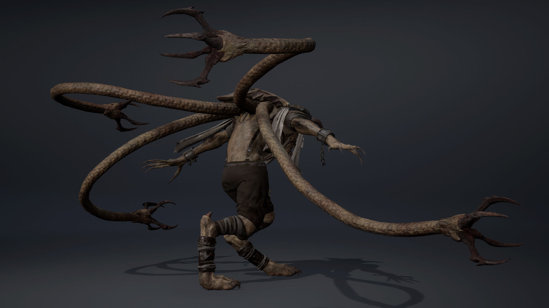 Dread Brutal Tentacle Low-poly 3D model_18
