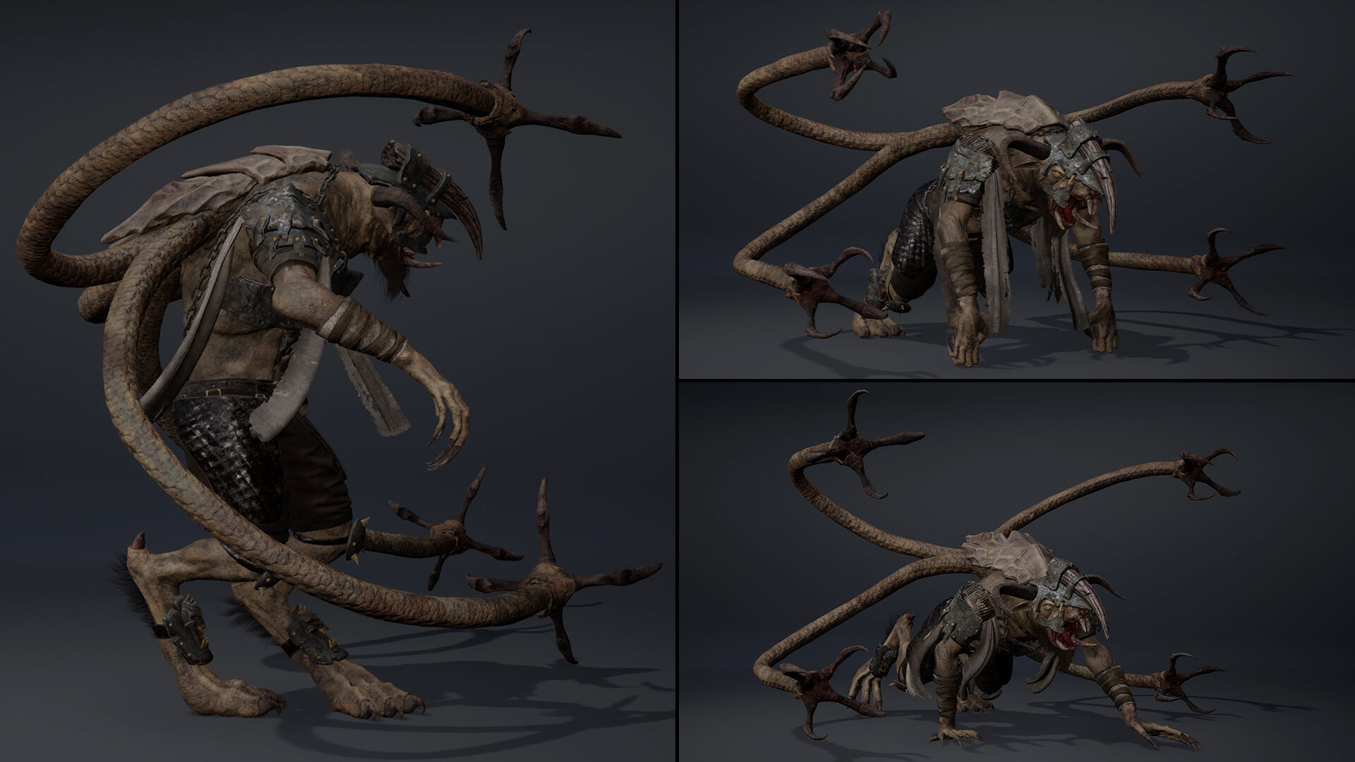 Dread Brutal Tentacle Low-poly 3D model_8