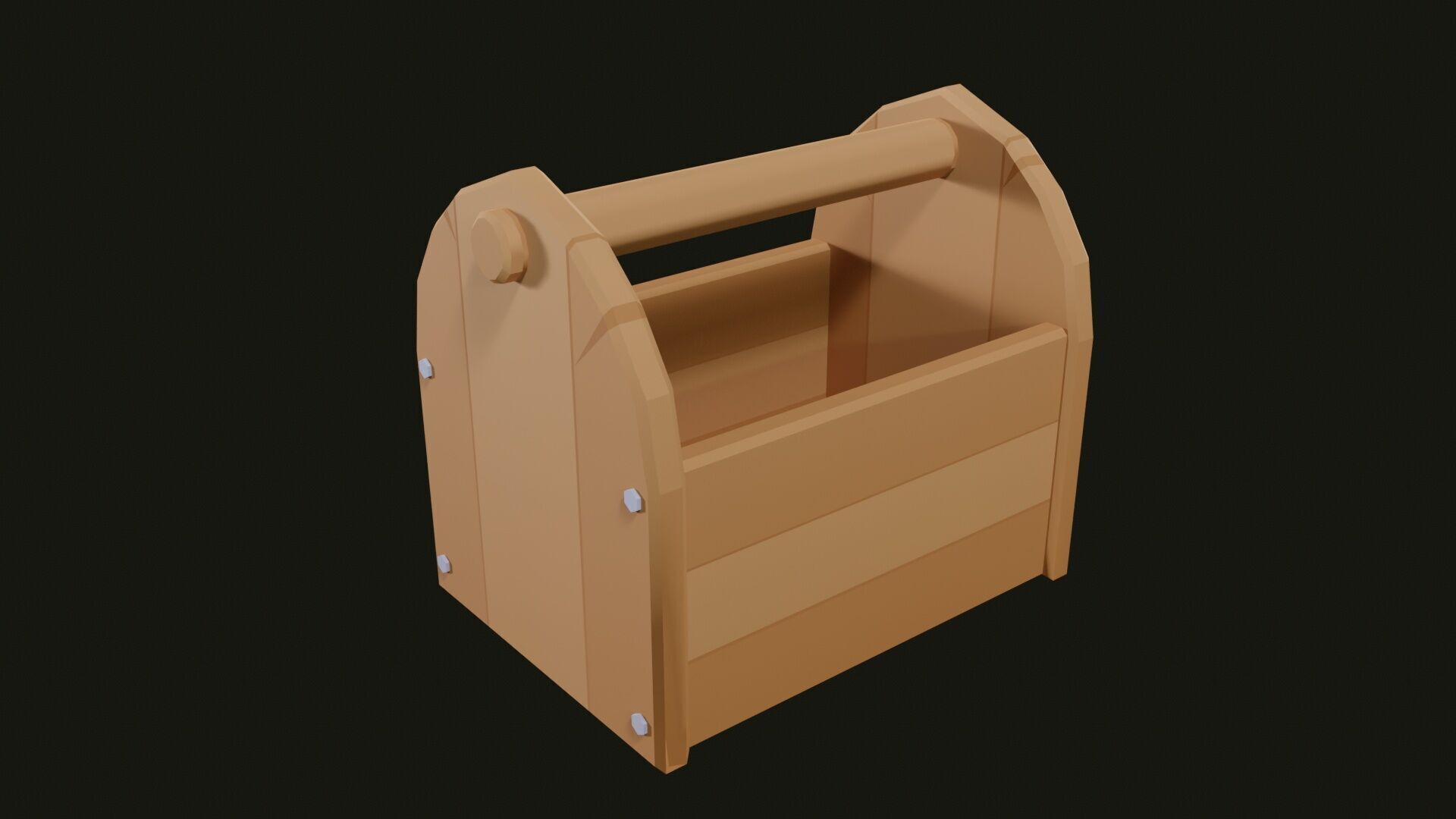 Low Poly Tool Box with Tools  Low-poly 3D model_5