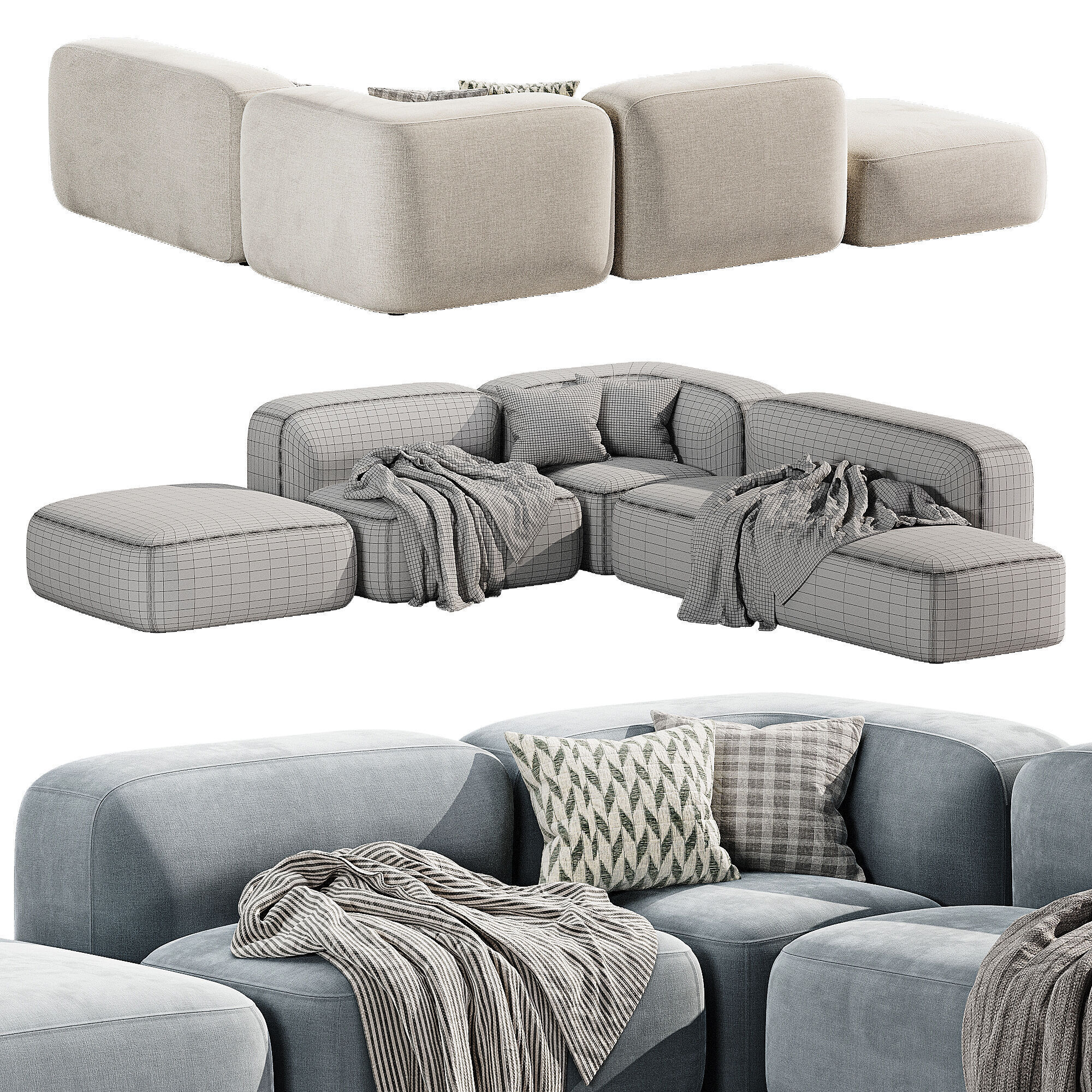 Sofa modular Ribbl 5 3D model_3