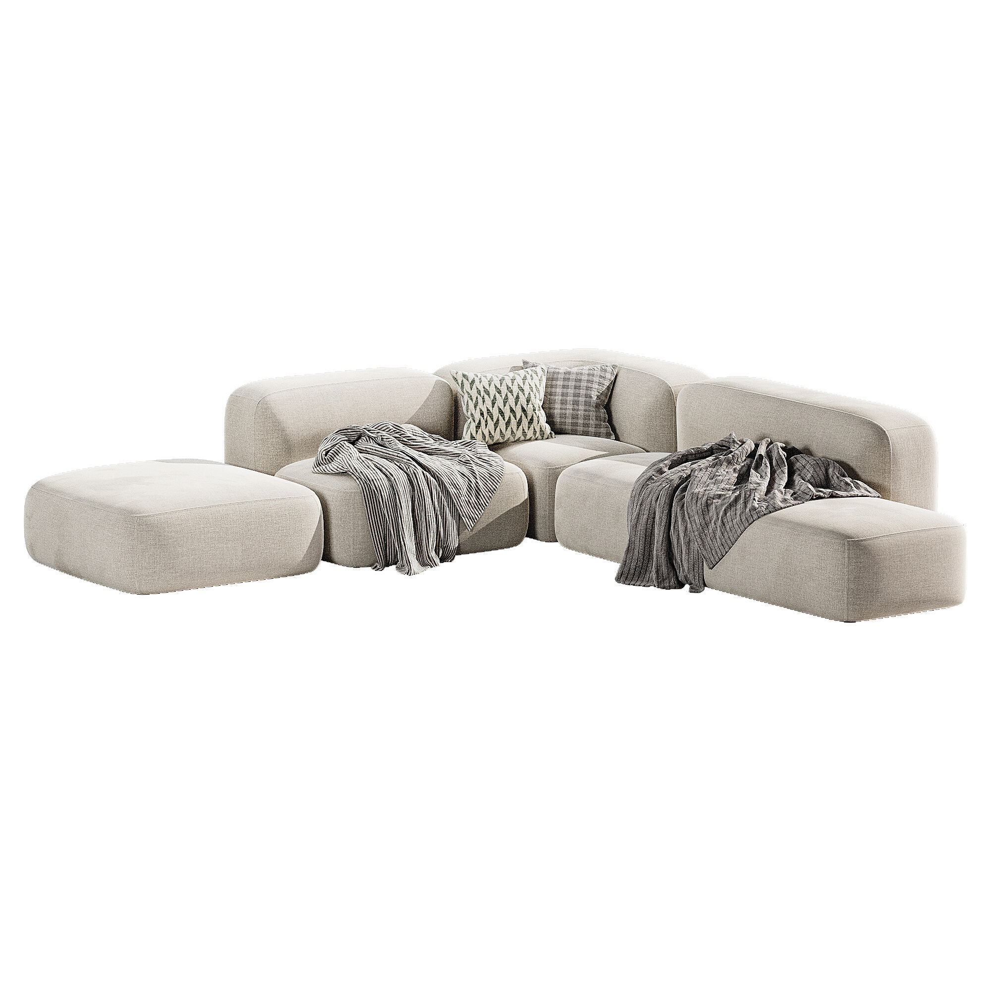 Sofa modular Ribbl 5 3D model_2