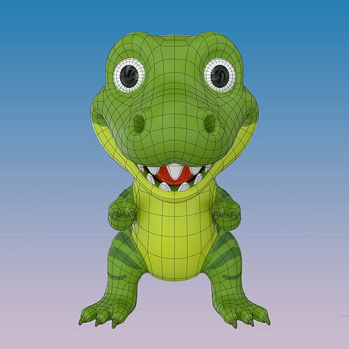 Dino T-Rex Low-poly 3D model