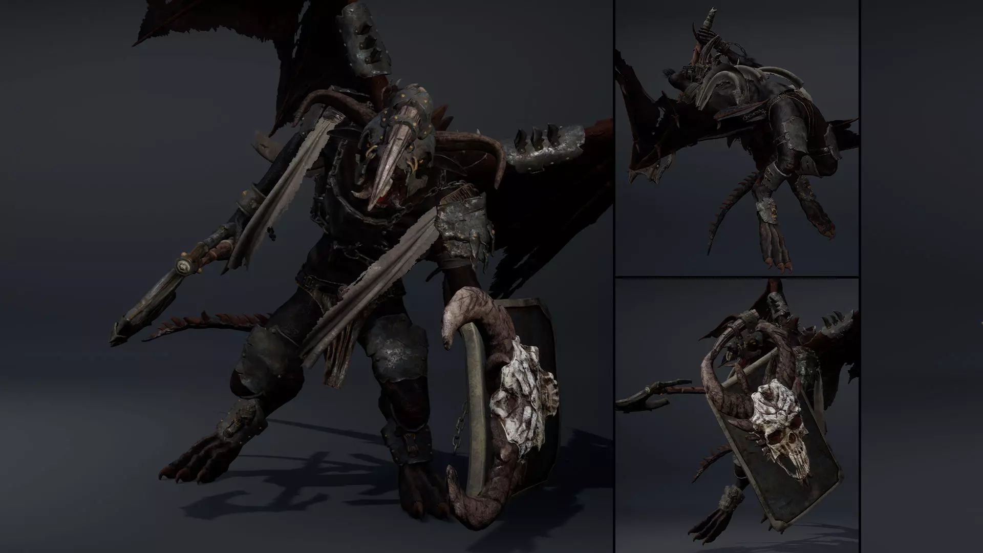 Dread Brutal ArmWing Low-poly 3D model_0