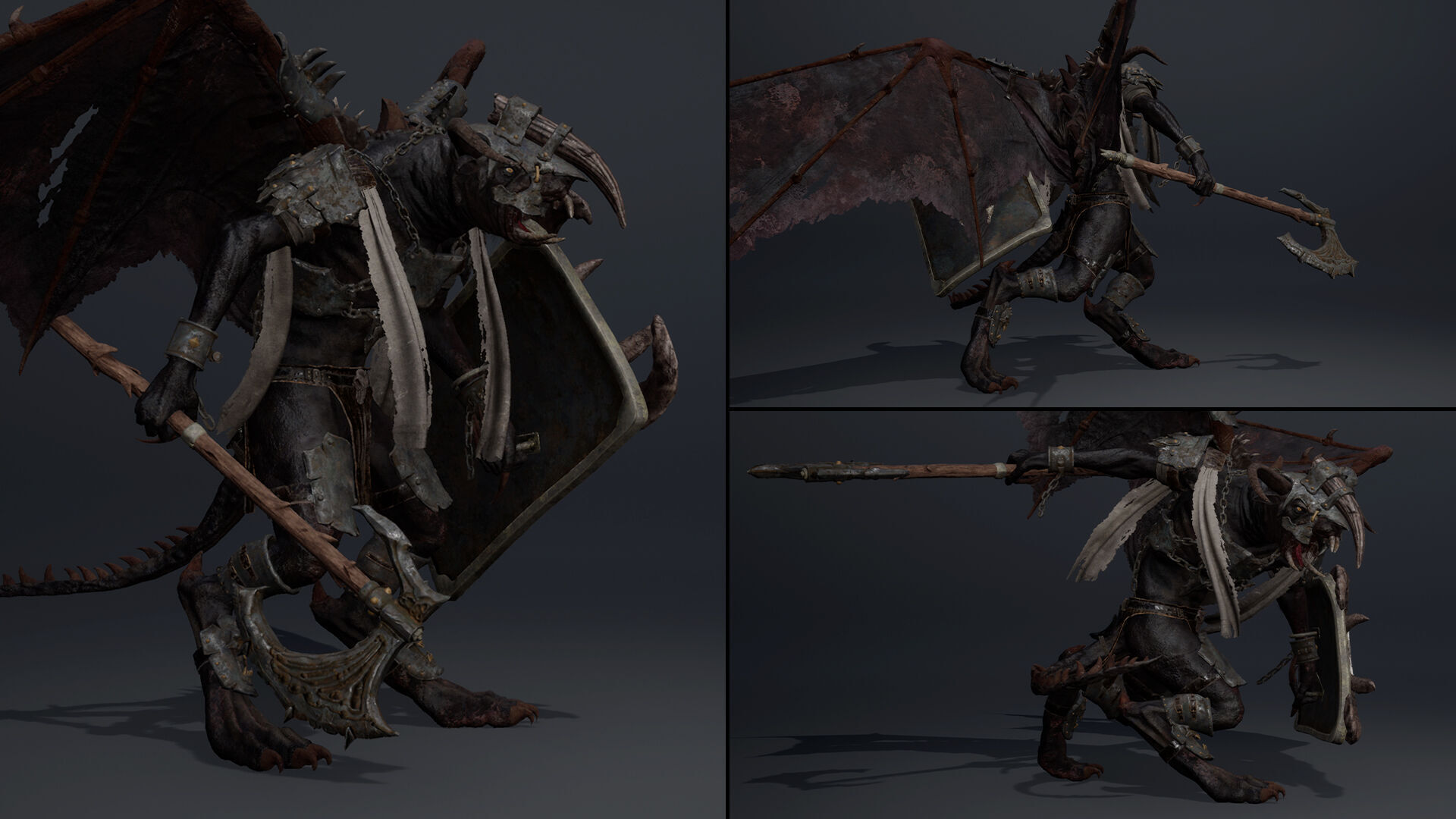 Dread Brutal ArmWing Low-poly 3D model_6