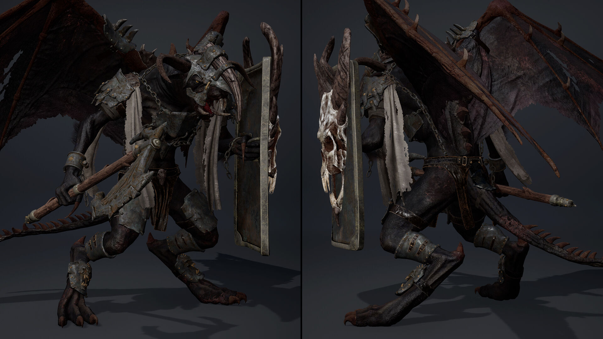 Dread Brutal ArmWing Low-poly 3D model_5