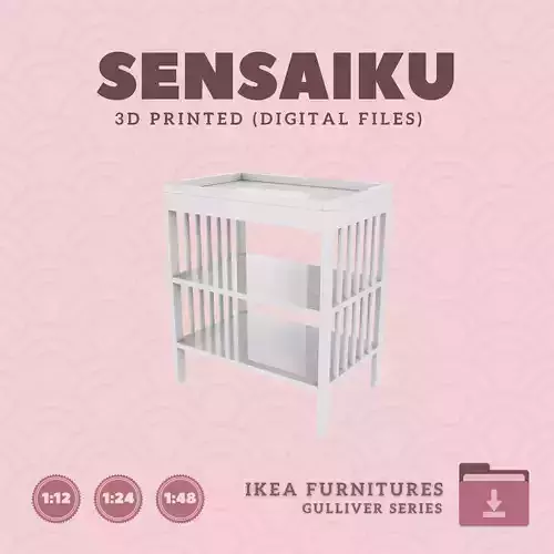 1 GULLIVER Changing Table for Mini Dollhouse - IKEA - 3D Print