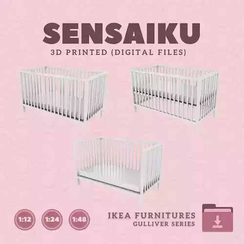 5 GULLIVER Crib V1 V2 V3 Set for Dollhouse - IKEA - 3D Print 3D print model