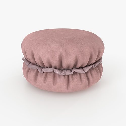 Macaroon Pouf Low-poly 3D model