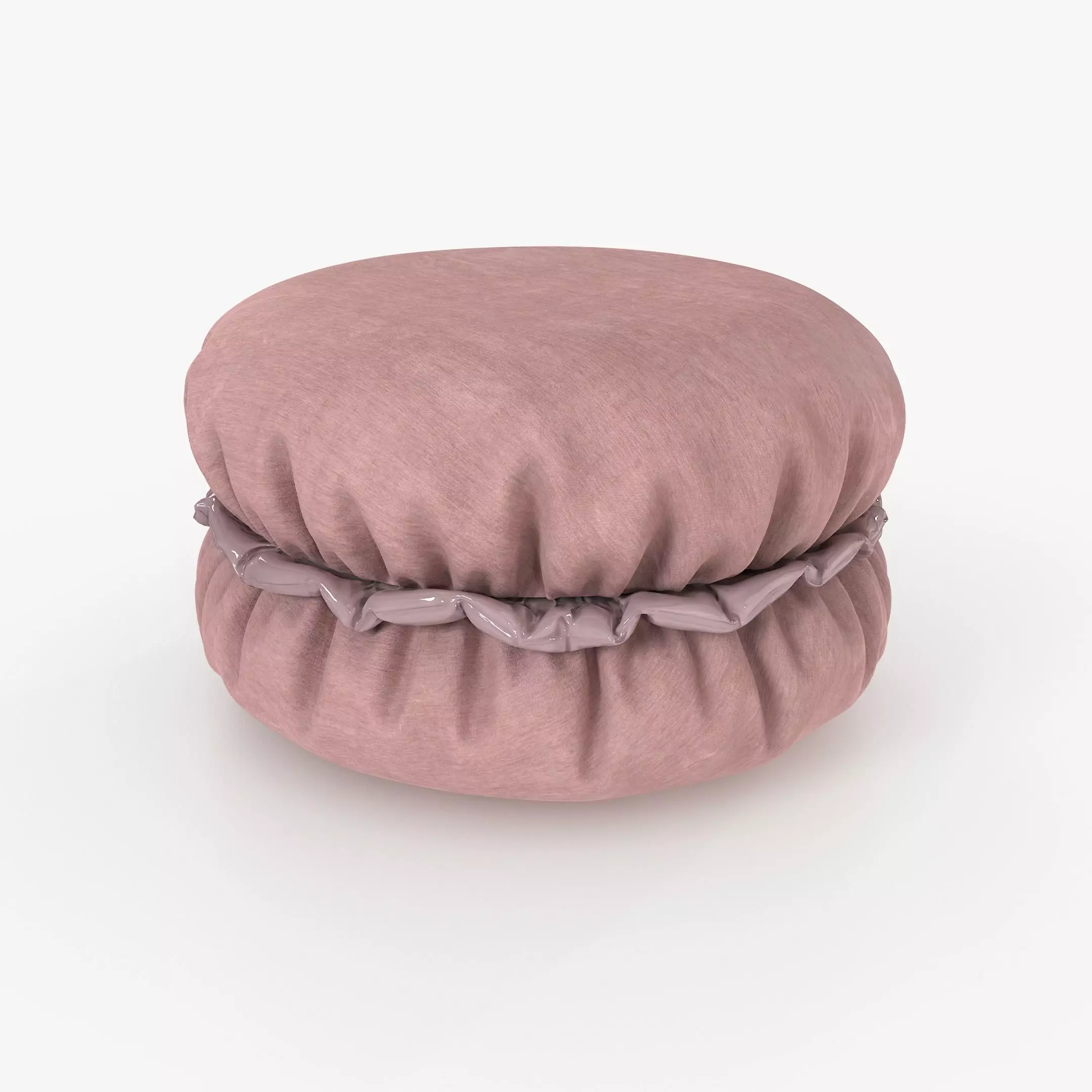 Macaroon Pouf Low-poly 3D model_0